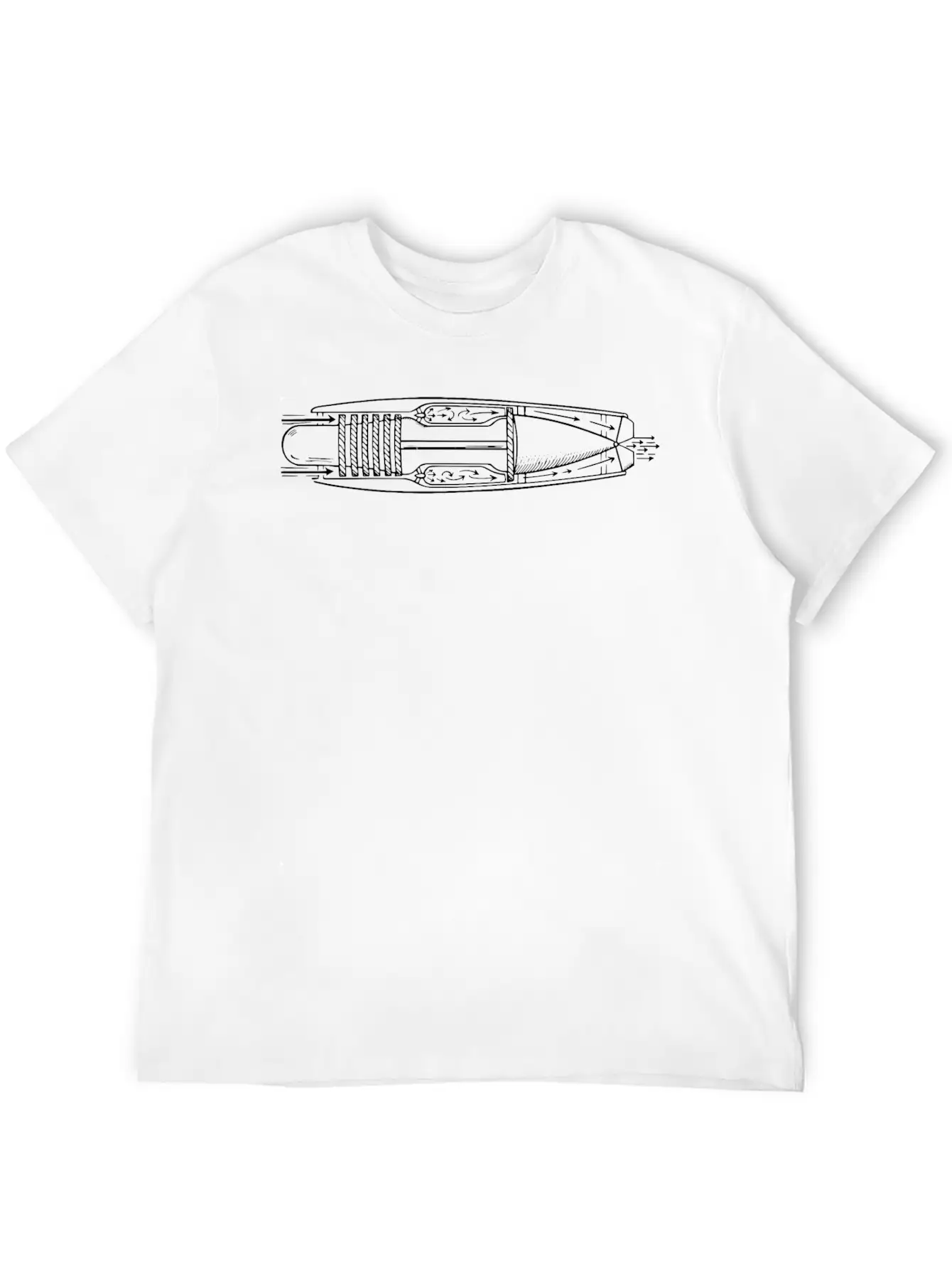 Jet Engine Unisex Casual T-Shirt – Clean Design For Daily Comfort