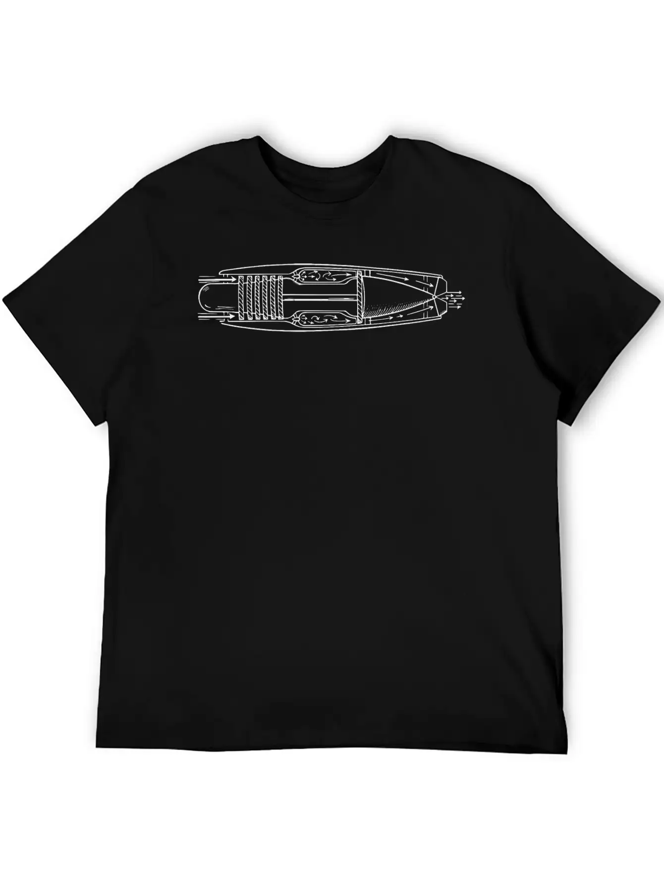 Jet Engine Unisex Casual T-Shirt – Clean Design For Daily Comfort