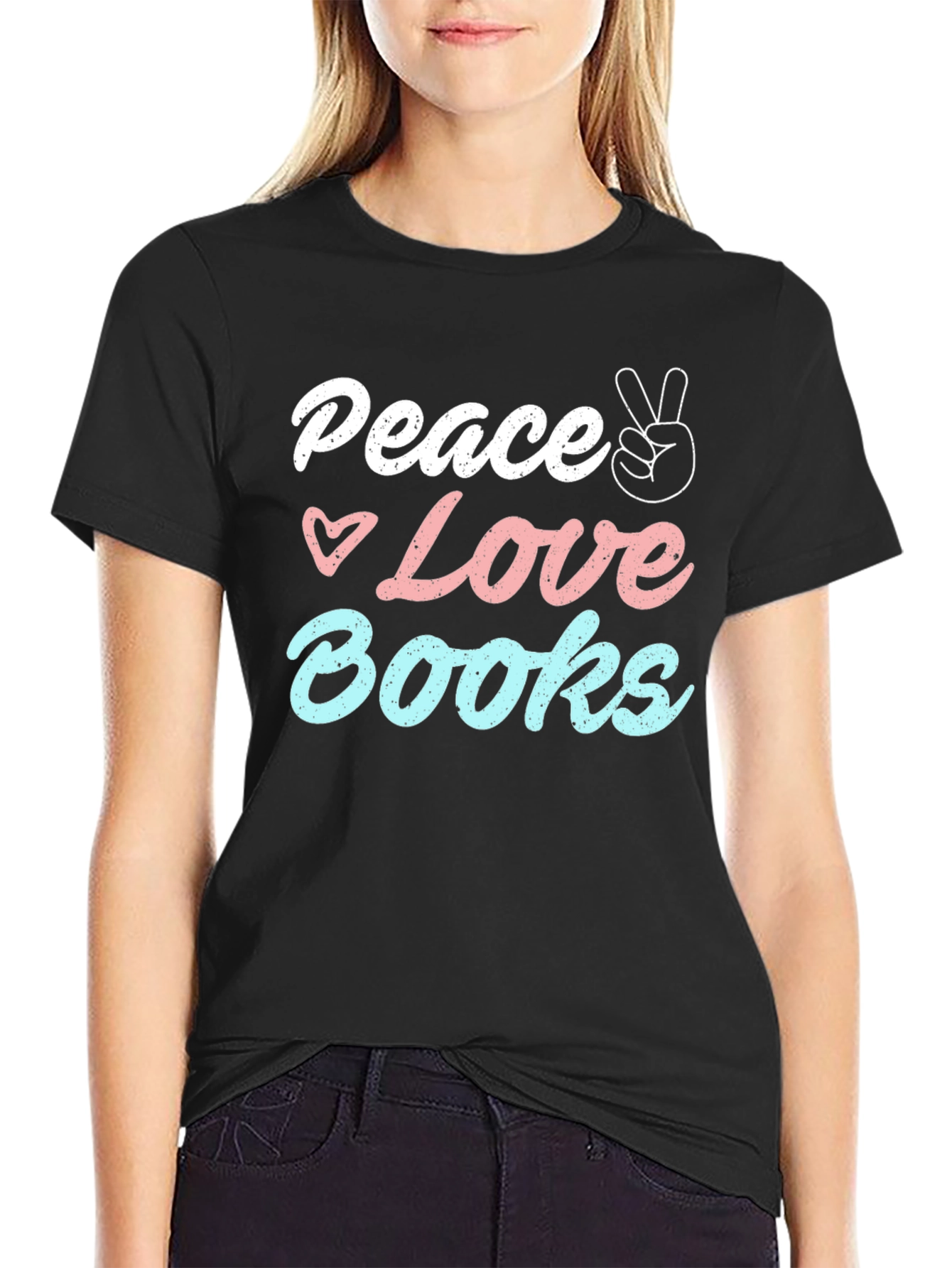 Peace Love Books T-Shirt
