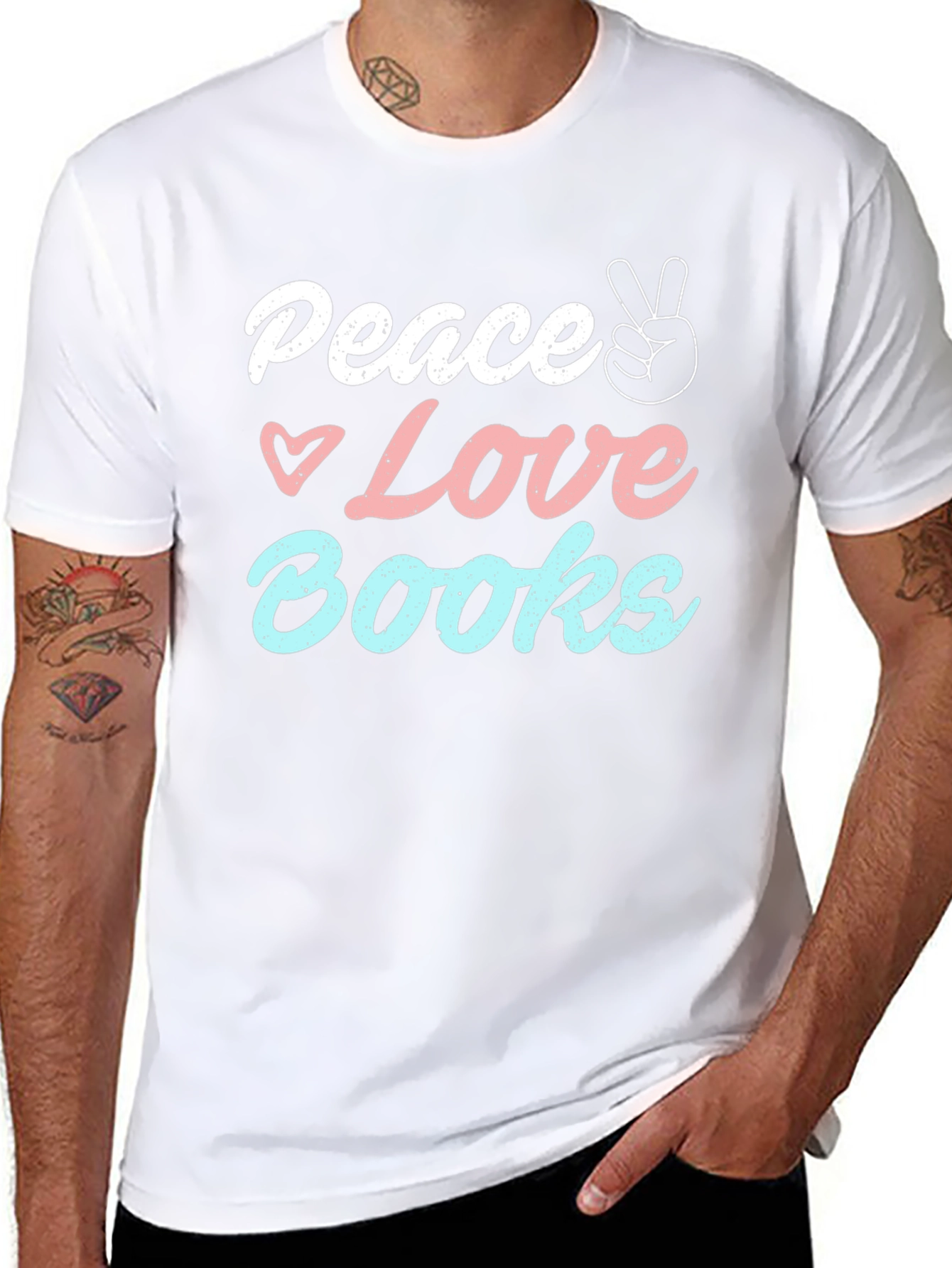 Peace Love Books T-Shirt