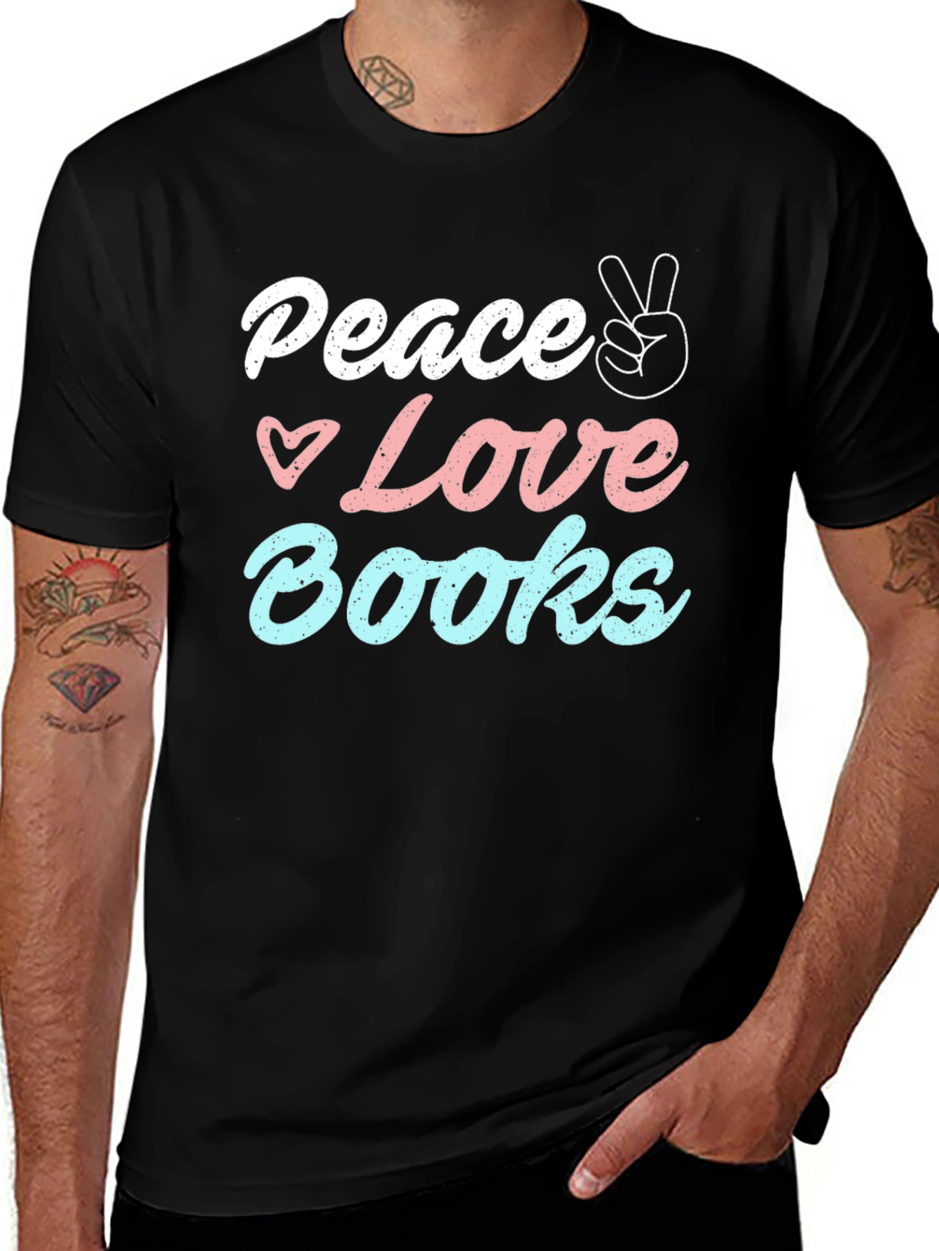 Peace Love Books T-Shirt