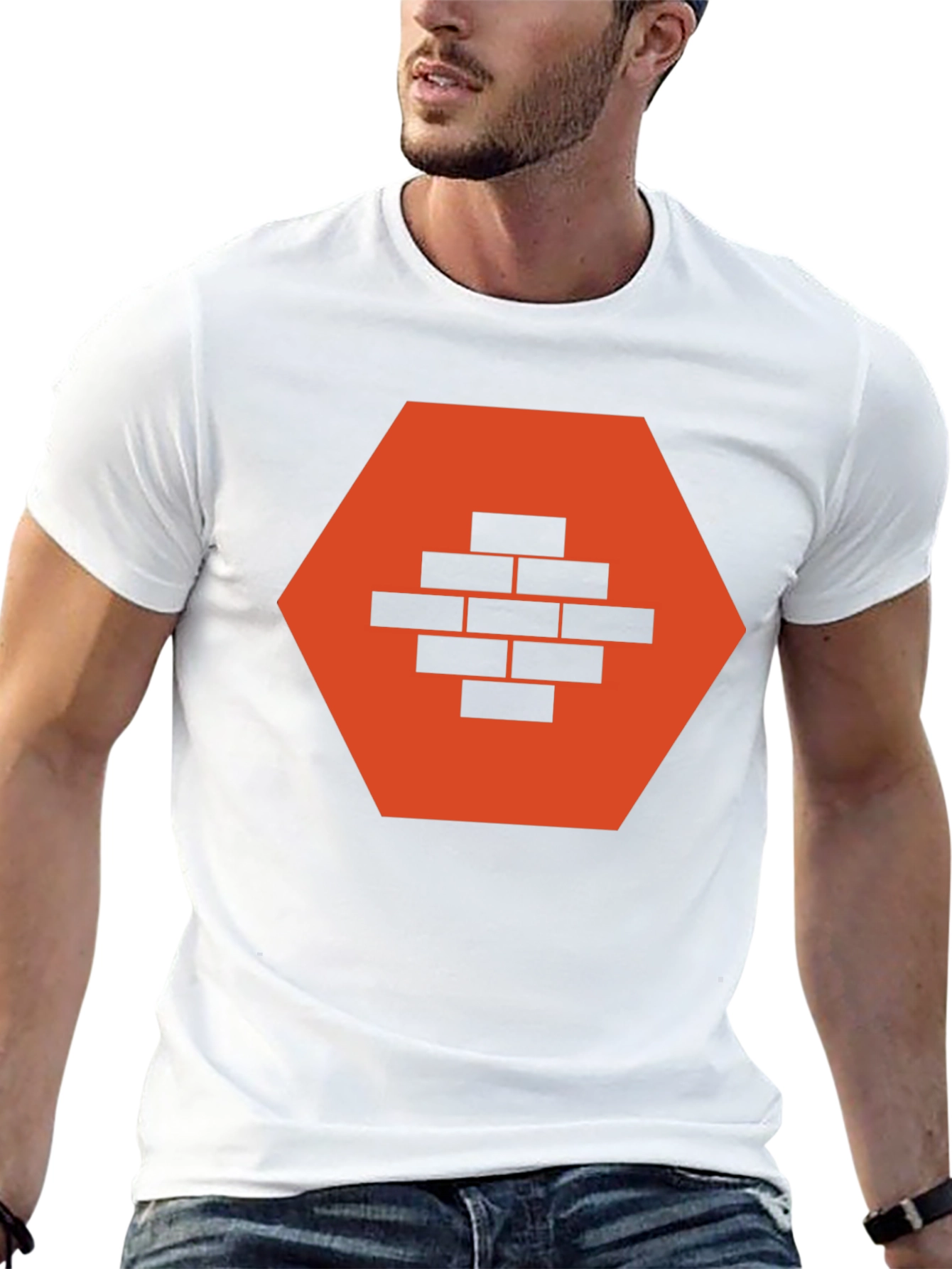 Brick Wall Graphic Tee - Mens Casual T-Shirt