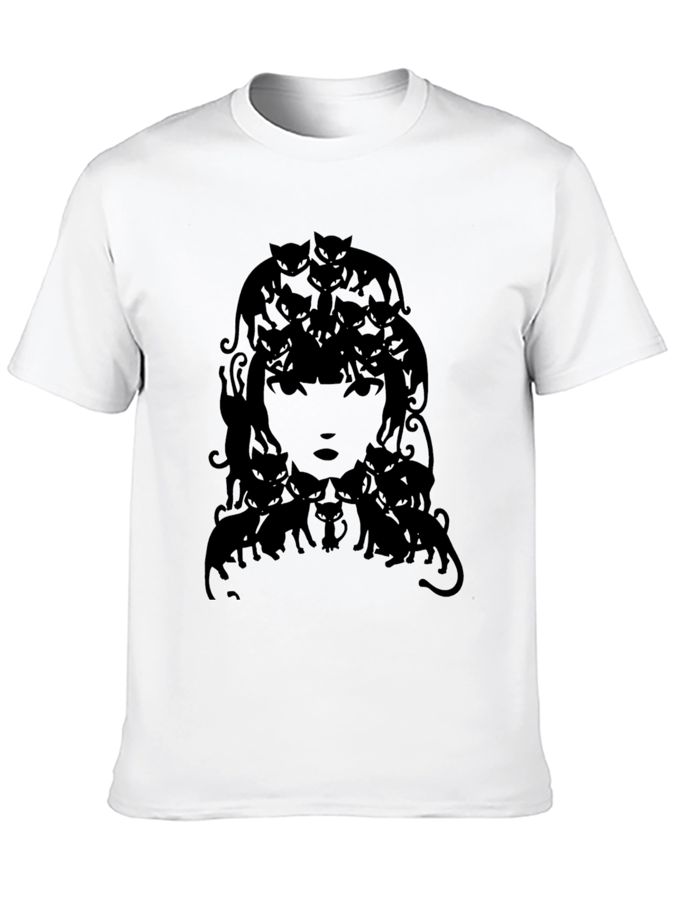 Black Cat Lady Graphic T-Shirt - Unisex