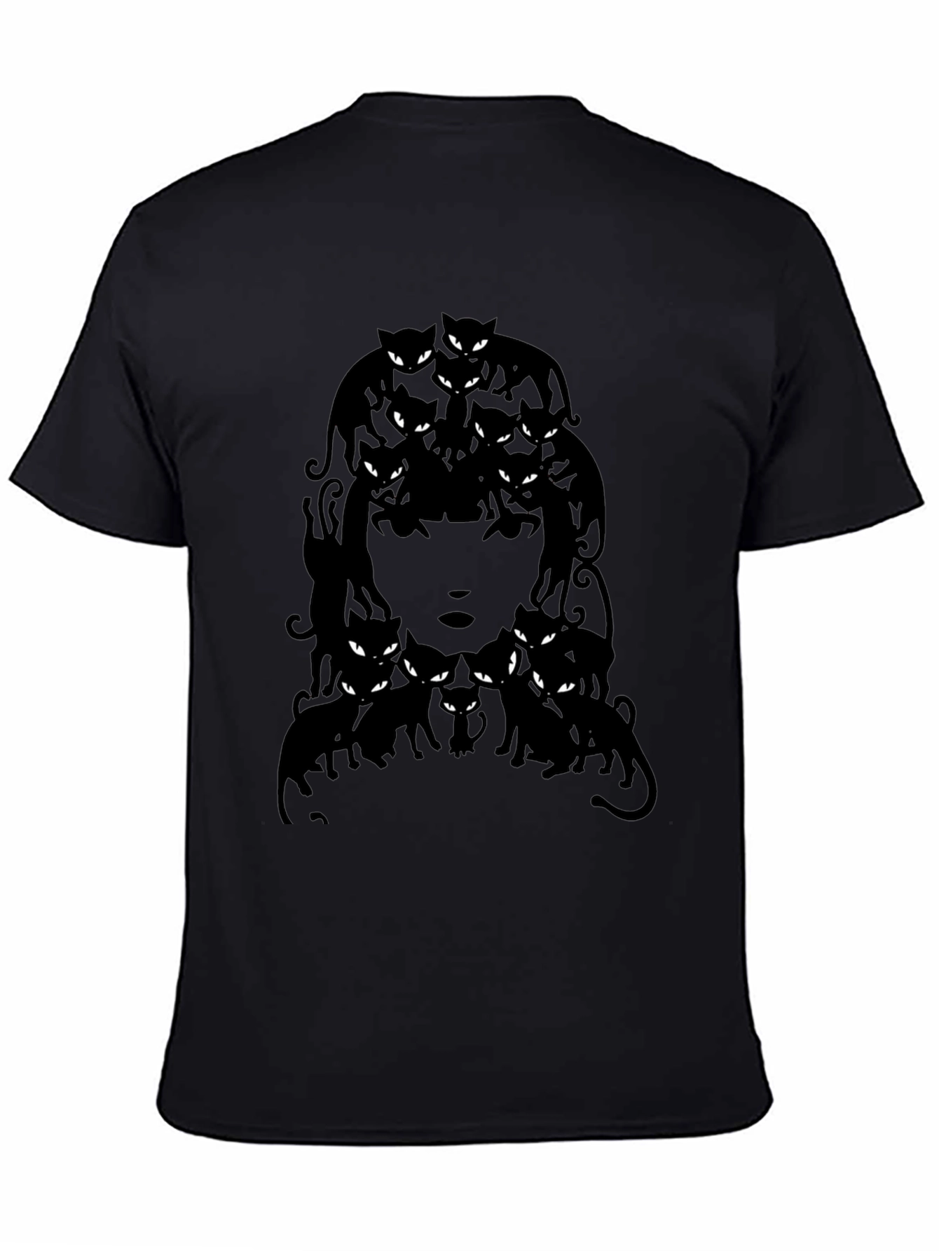 Black Cat Lady Graphic T-Shirt - Unisex