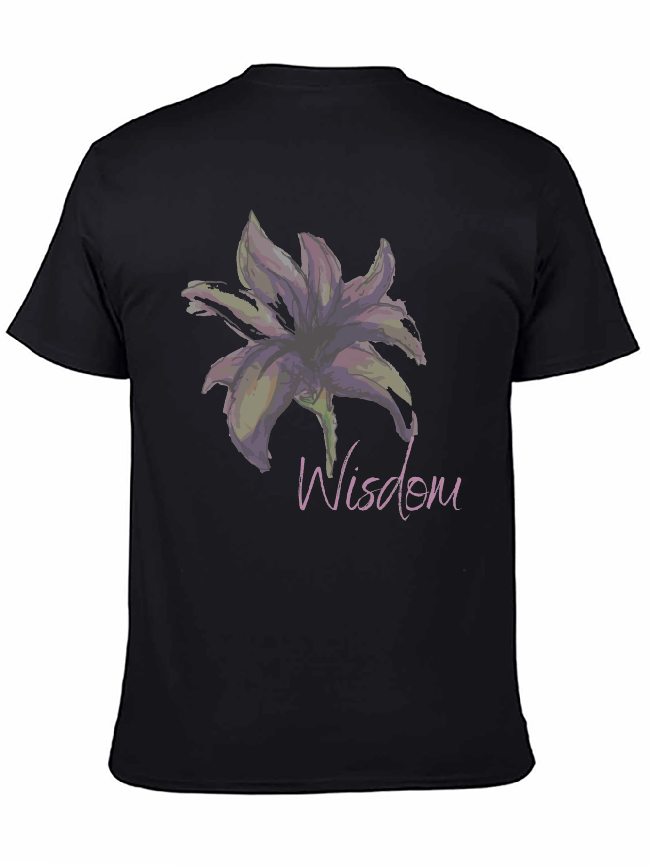 Wisdom Lily Graphic T-Shirt - Elegant and Stylish