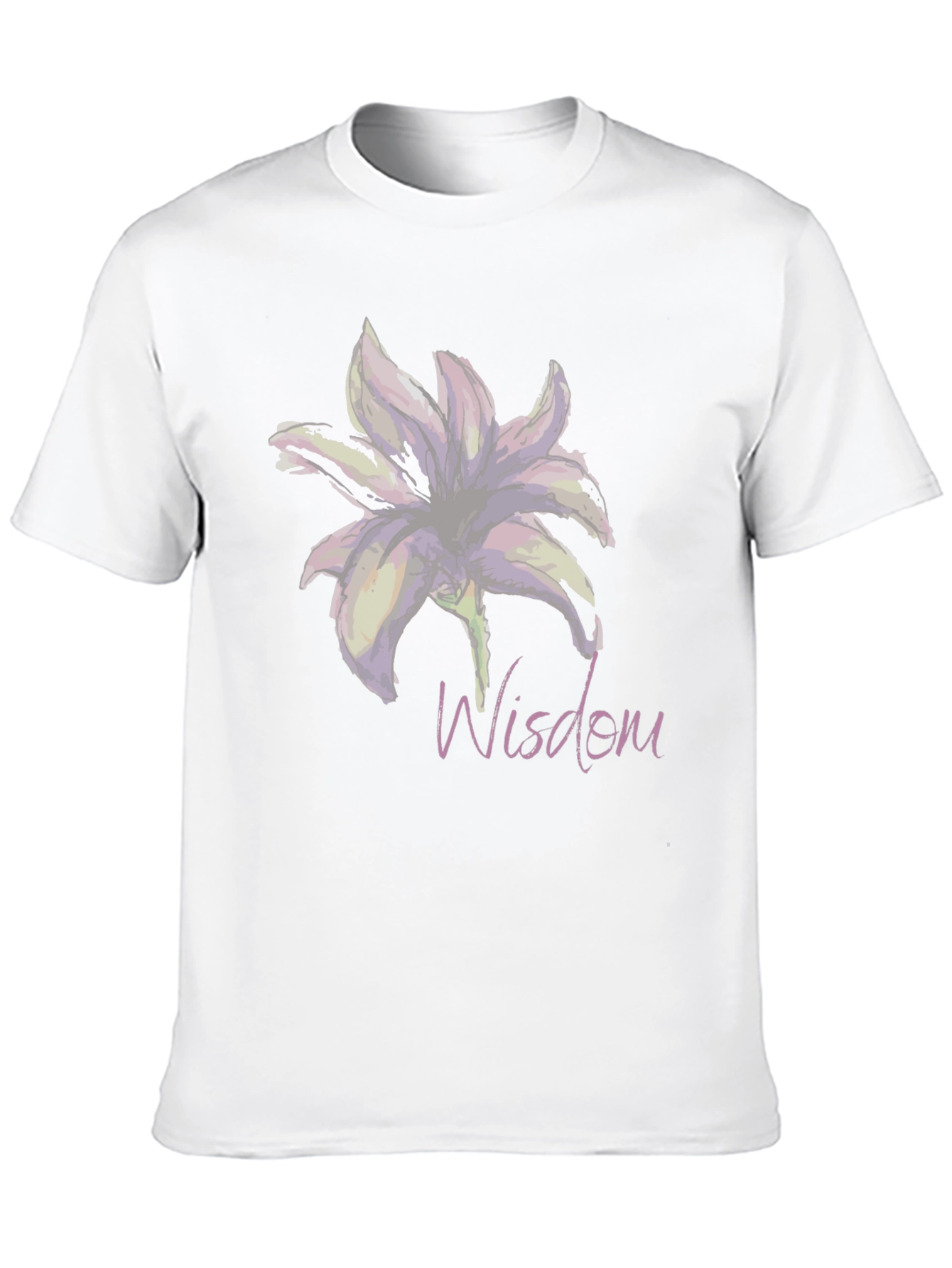 Wisdom Lily Graphic T-Shirt - Elegant and Stylish