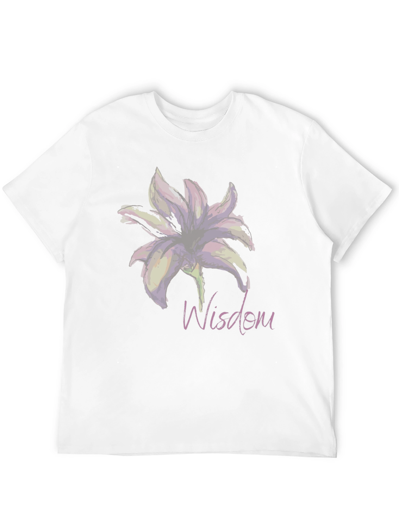 Wisdom Lily Graphic T-Shirt - Elegant and Stylish