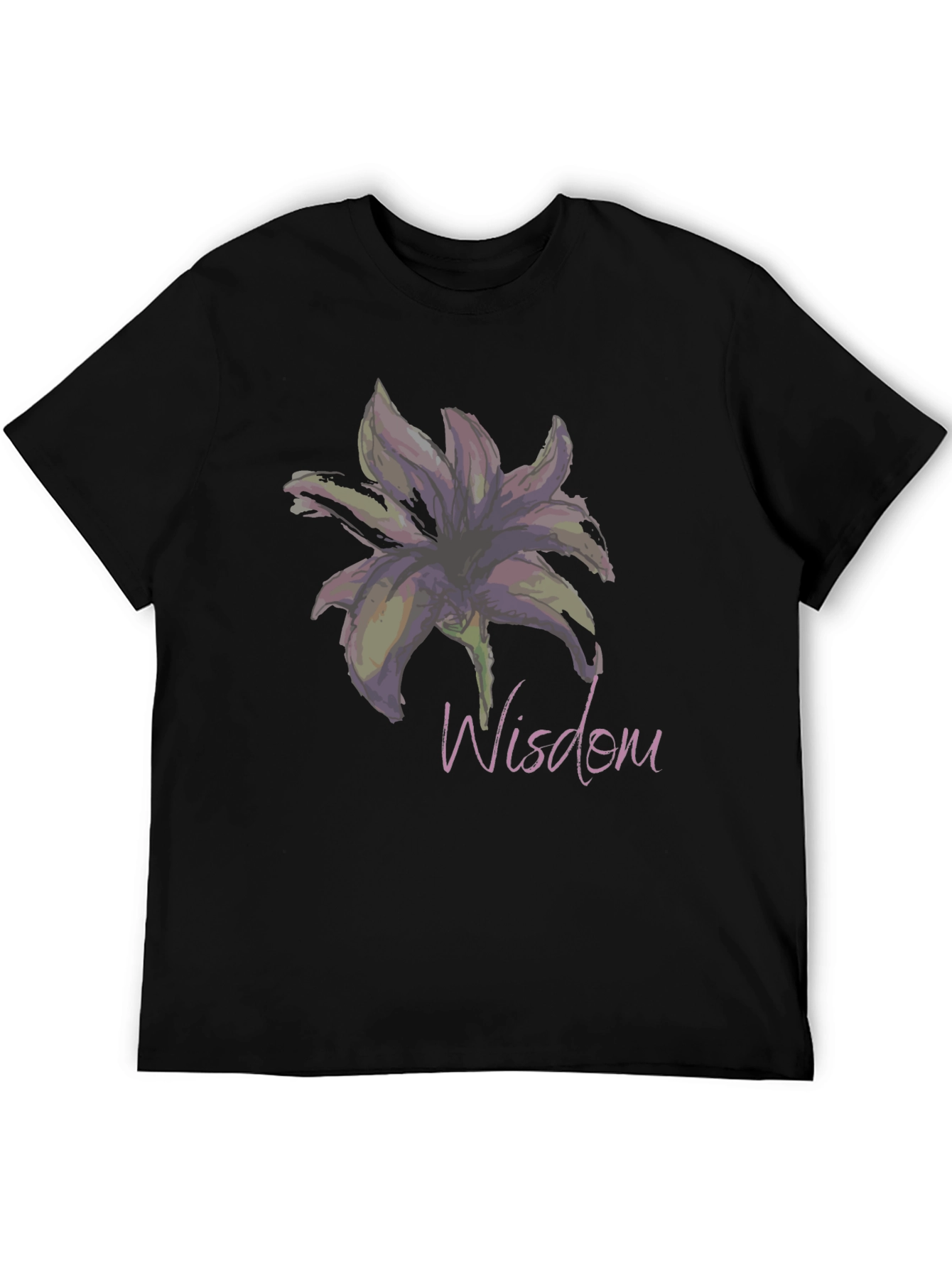 Wisdom Lily Graphic T-Shirt - Elegant and Stylish