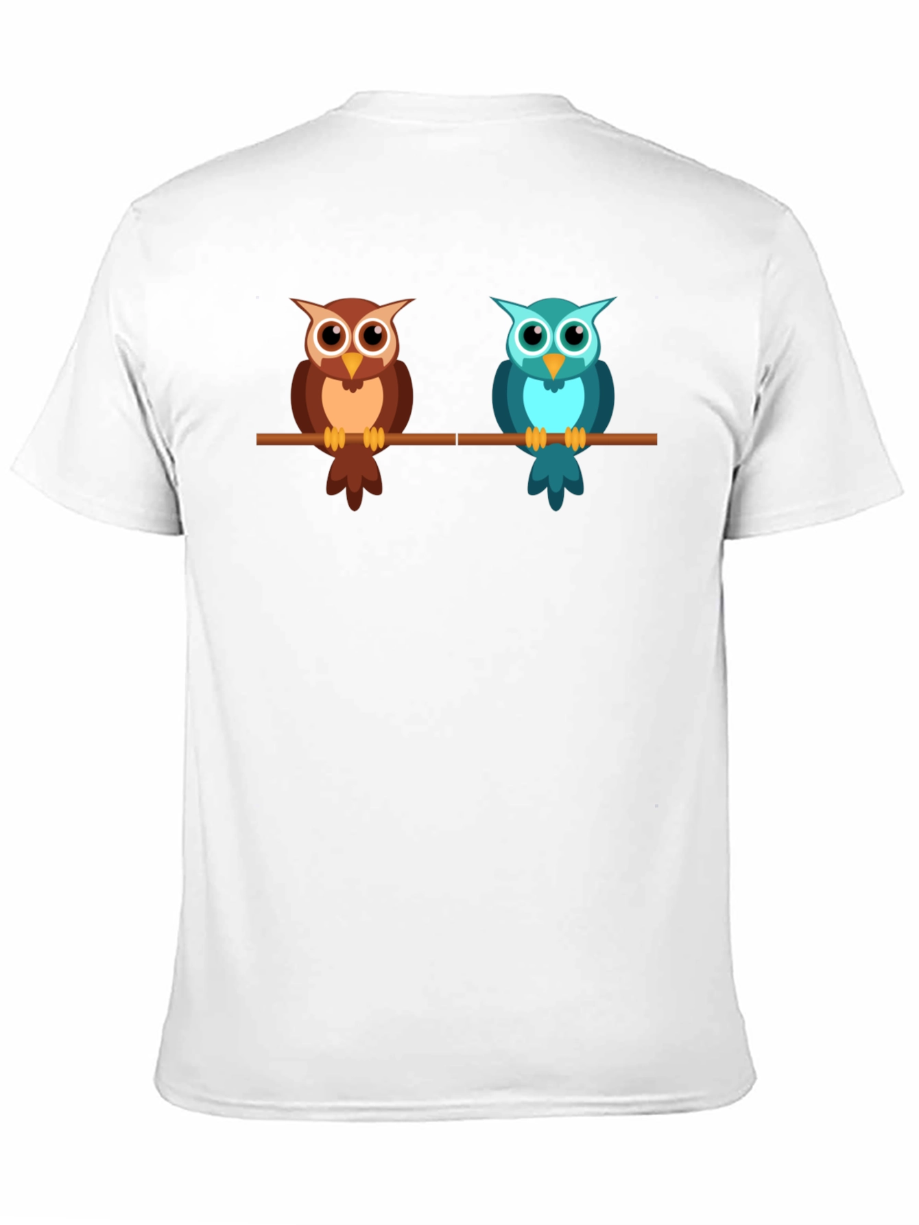 Cute Owls on a Branch Graphic T-Shirt