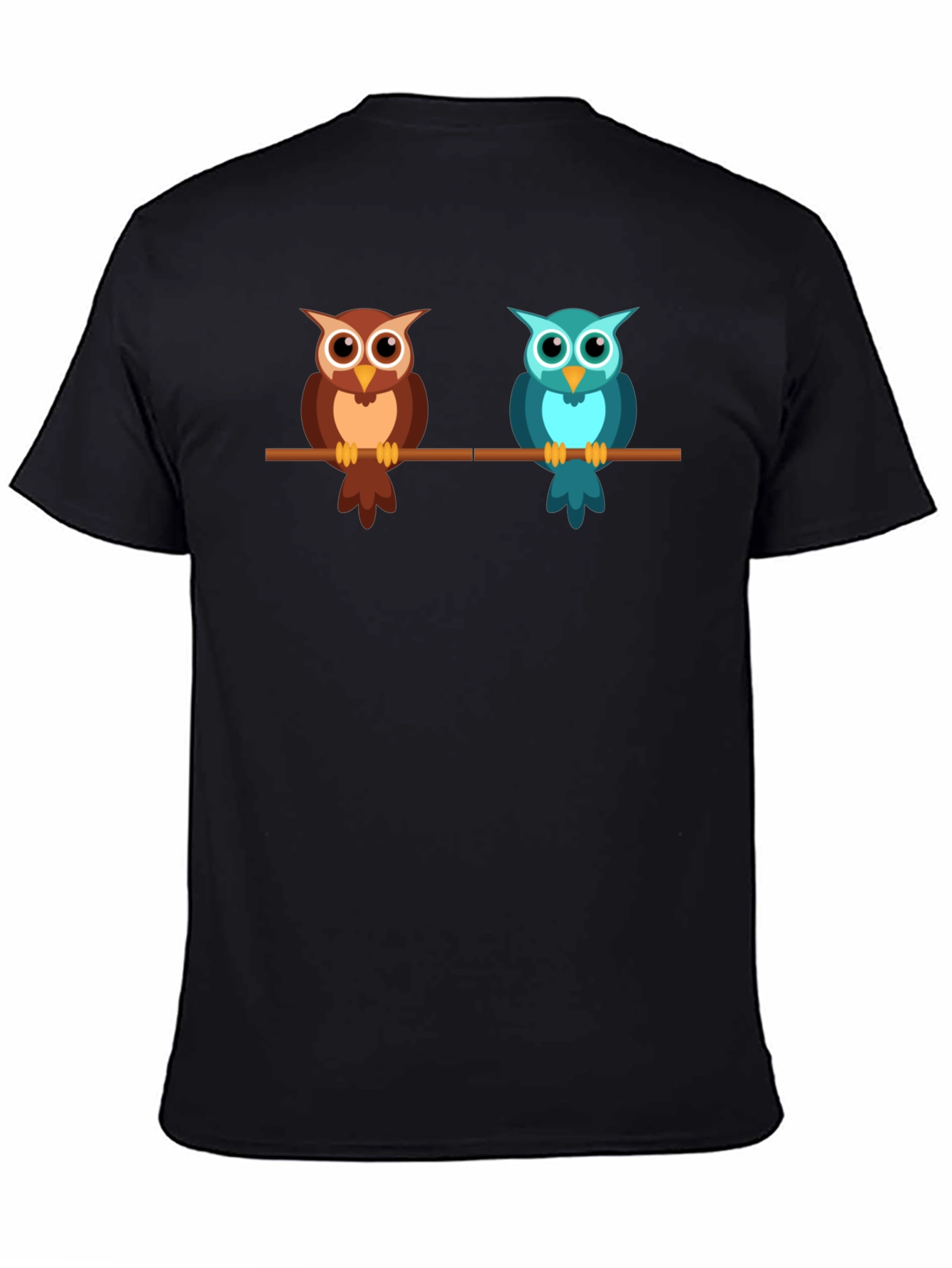 Cute Owls on a Branch Graphic T-Shirt