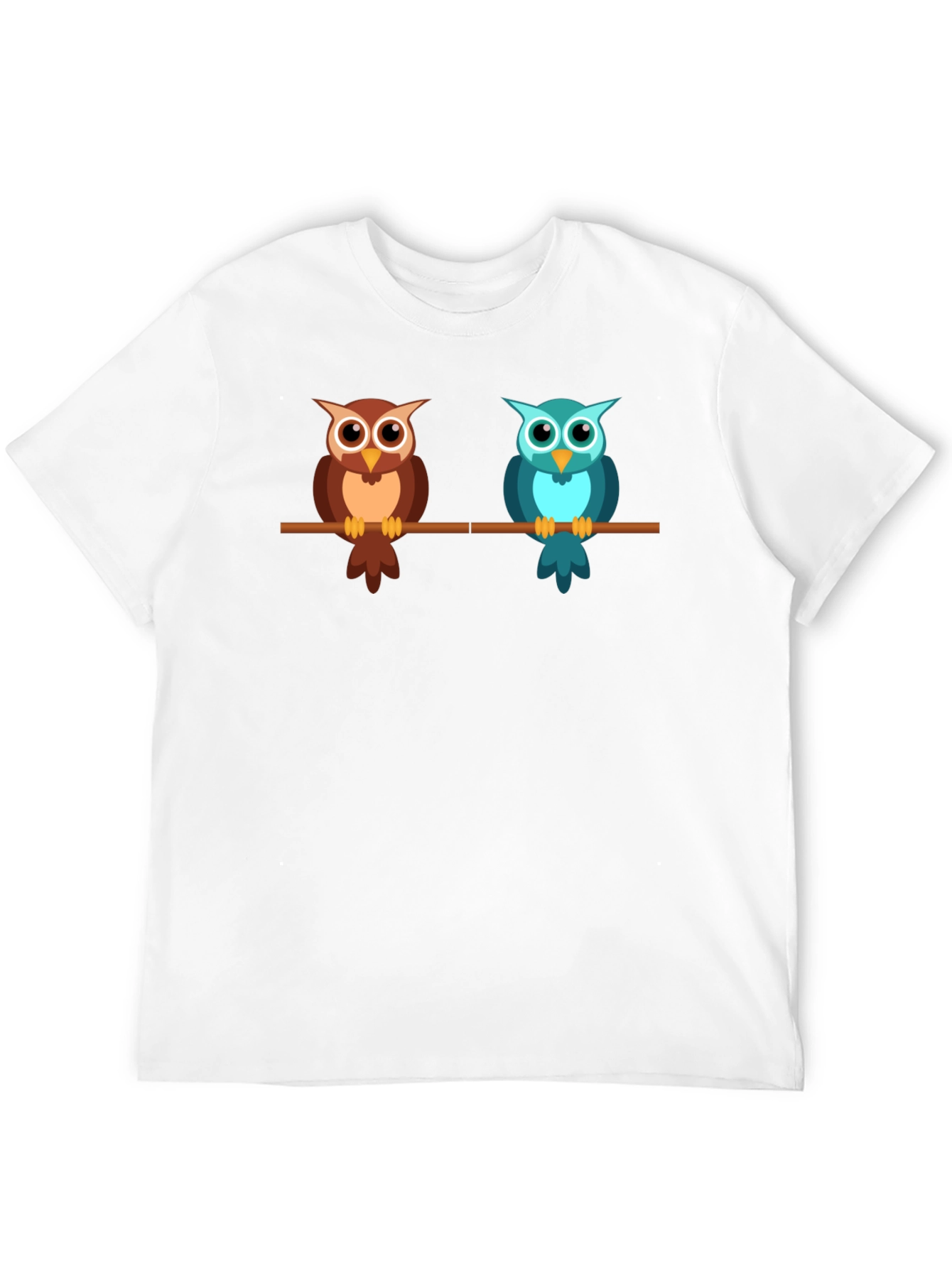 Cute Owls on a Branch Graphic T-Shirt