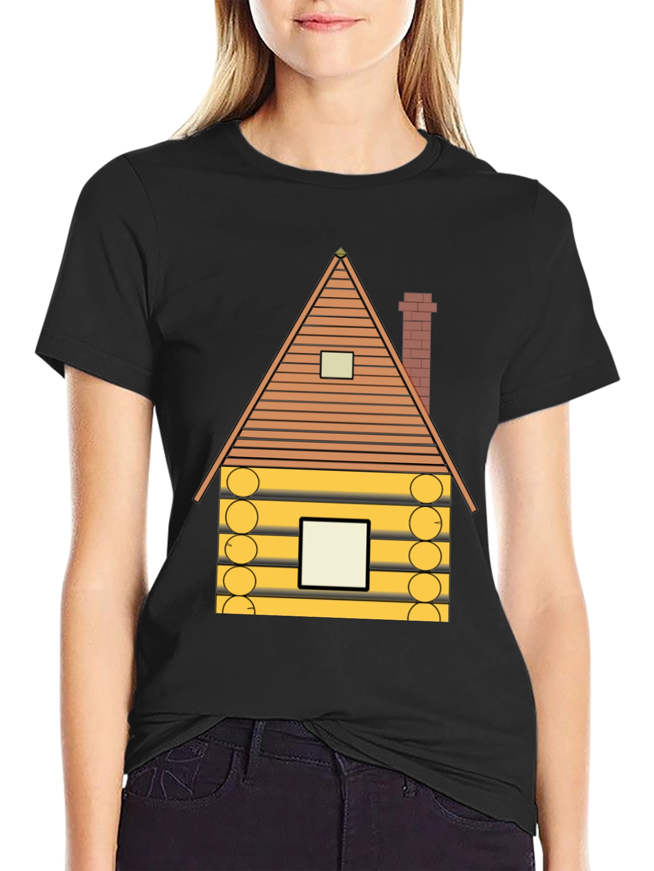 Log Cabin Graphic Tee - Cozy Style