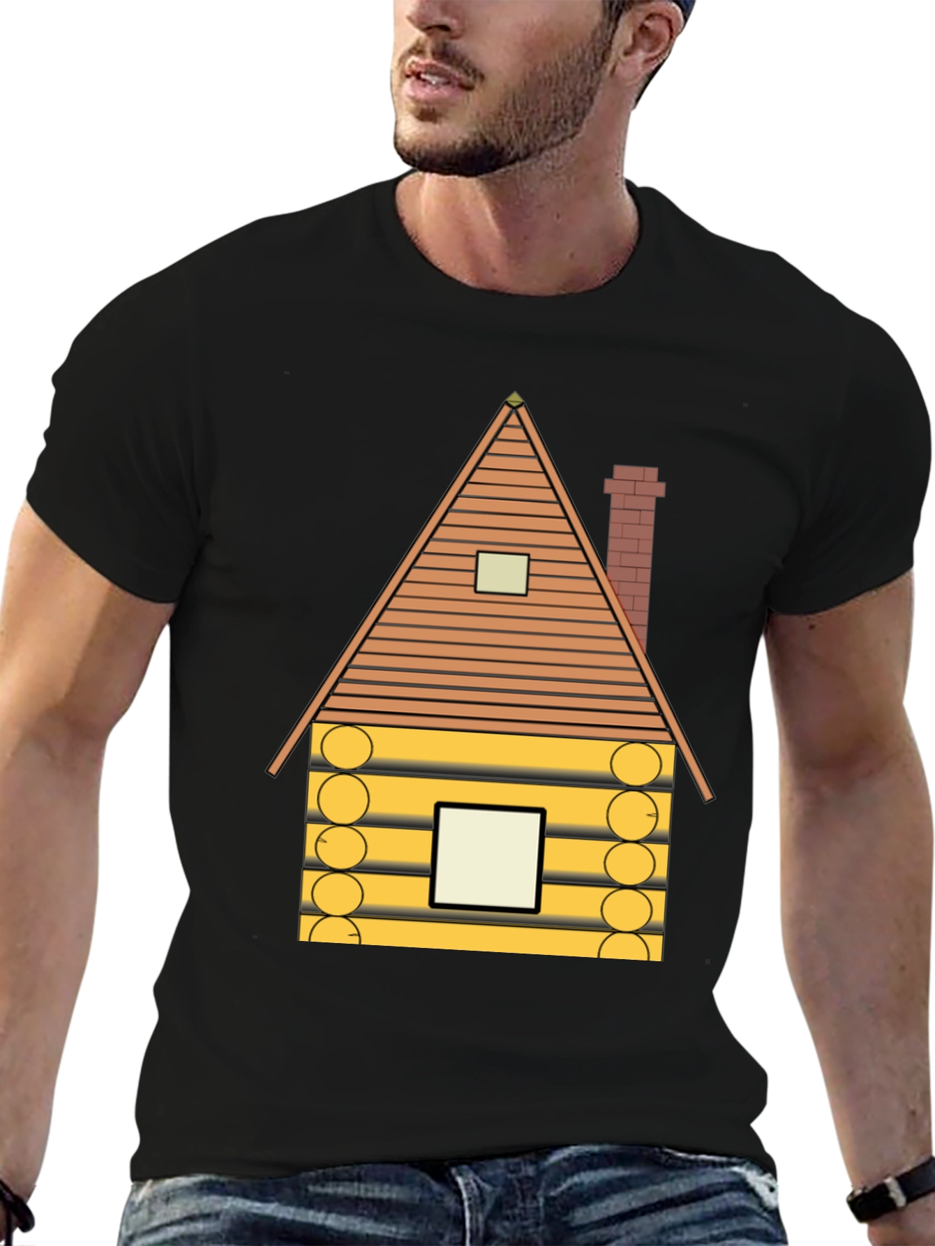 Log Cabin Graphic Tee - Cozy Style