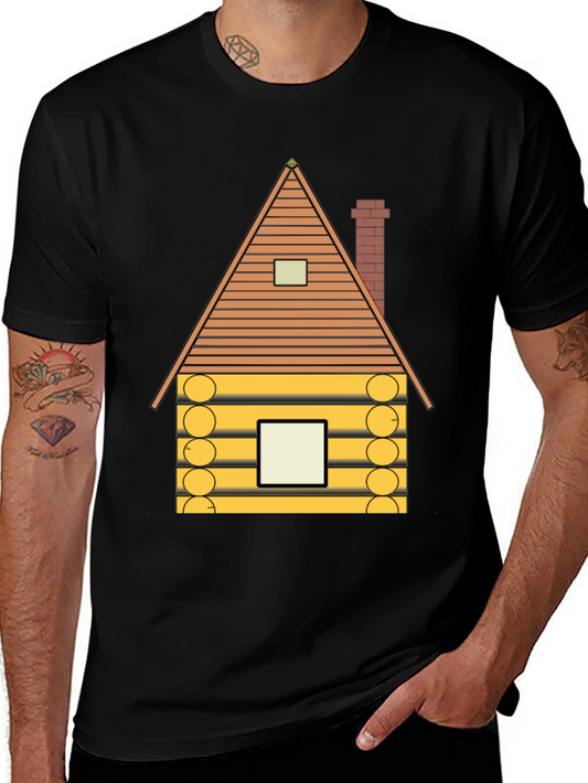 Log Cabin Graphic Tee - Cozy Style