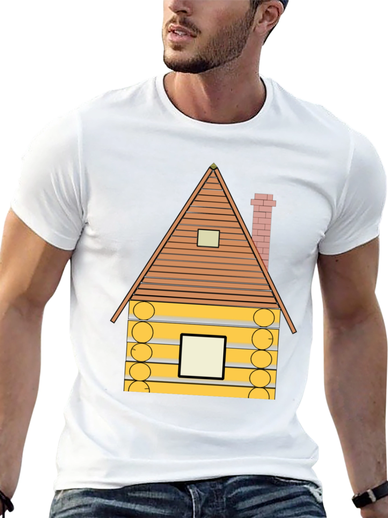 Log Cabin Graphic Tee - Cozy Style
