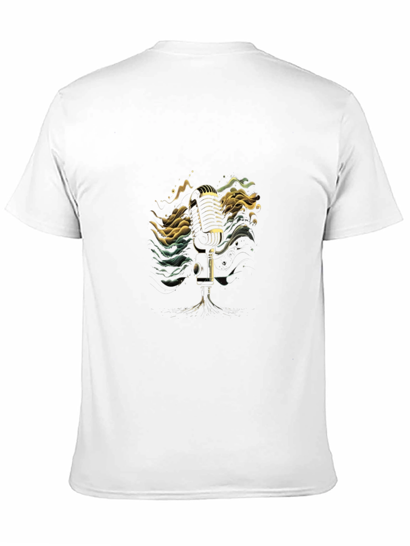 Retro Microphone Graphic Tee - Classic Sound Style