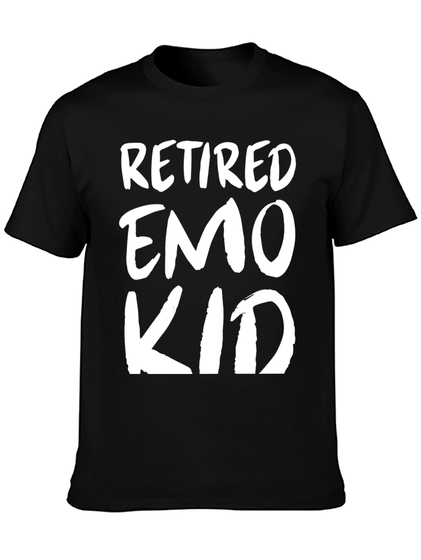 Retired Emo Kid Black Graphic T-Shirt