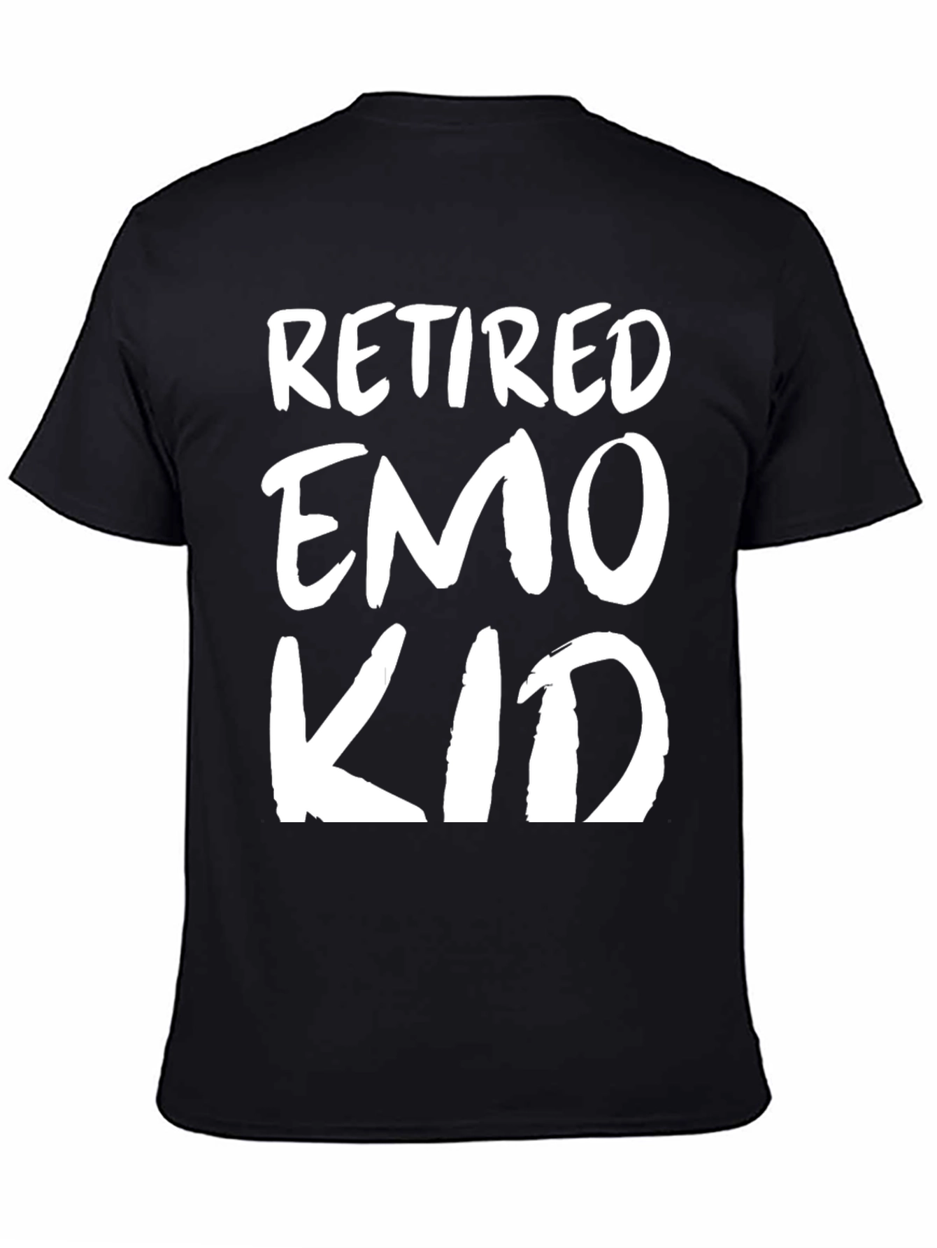 Retired Emo Kid Black Graphic T-Shirt