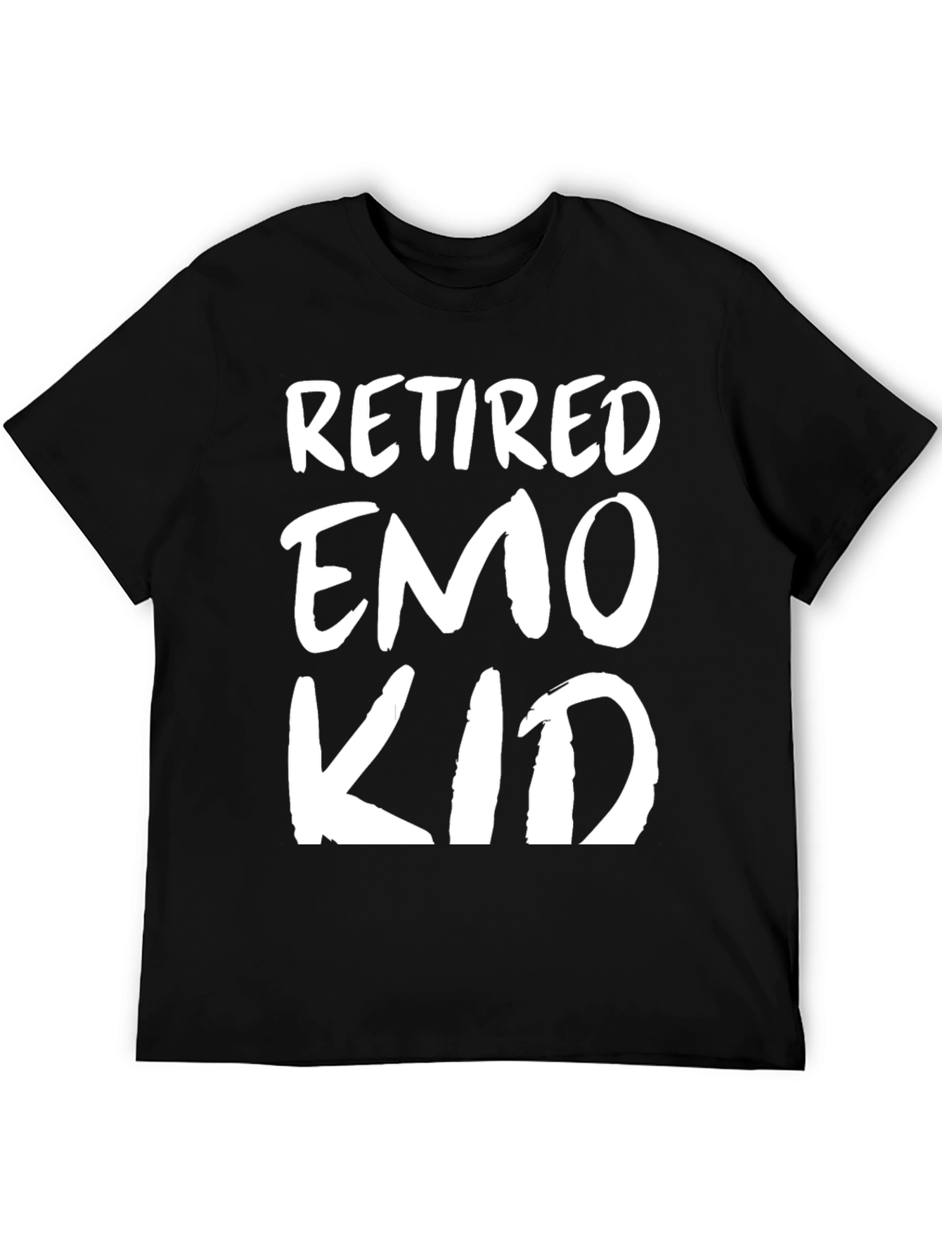Retired Emo Kid Black Graphic T-Shirt
