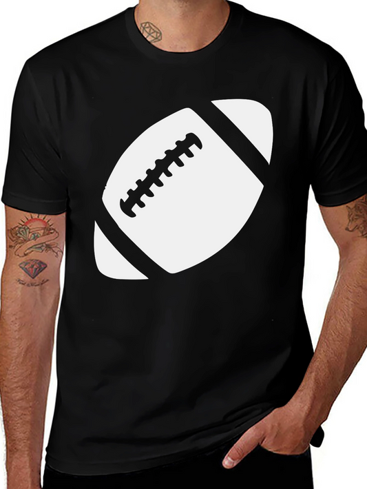 Football Graphic T-Shirt - Black Casual Tee