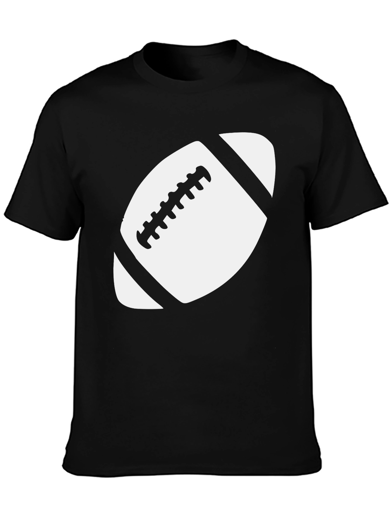Football Graphic T-Shirt - Black Casual Tee