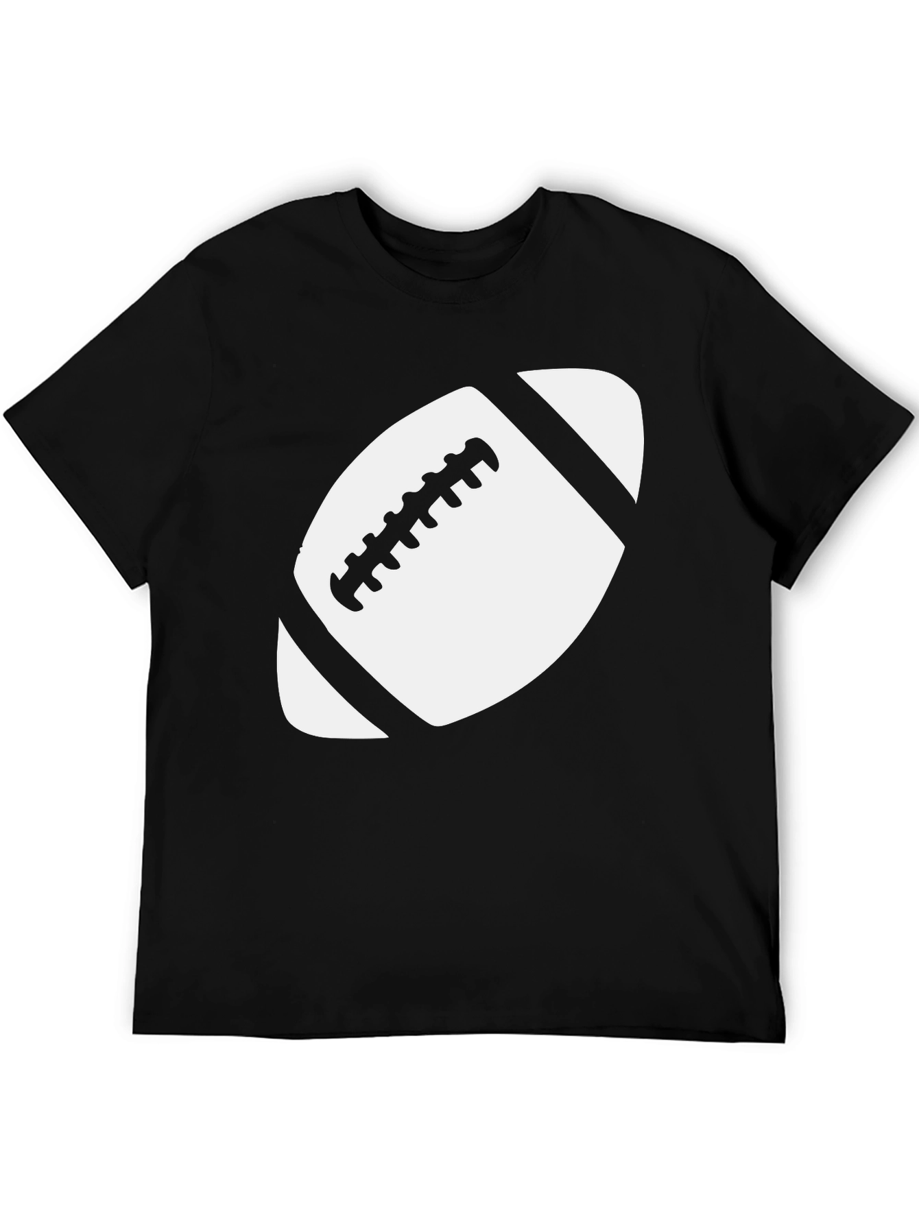 Football Graphic T-Shirt - Black Casual Tee