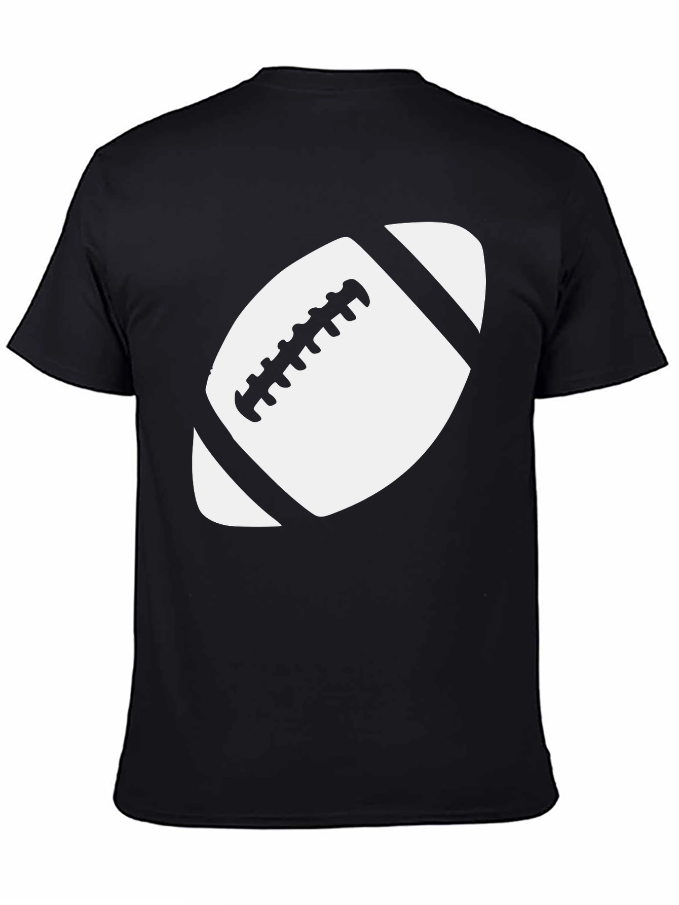 Football Graphic T-Shirt - Black Casual Tee