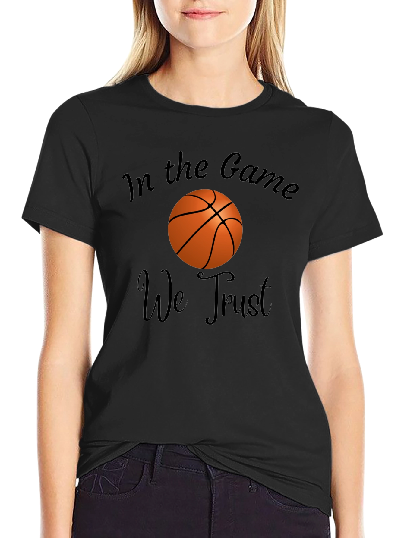 In the Game We Trust Basketball Graphic T-Shirt