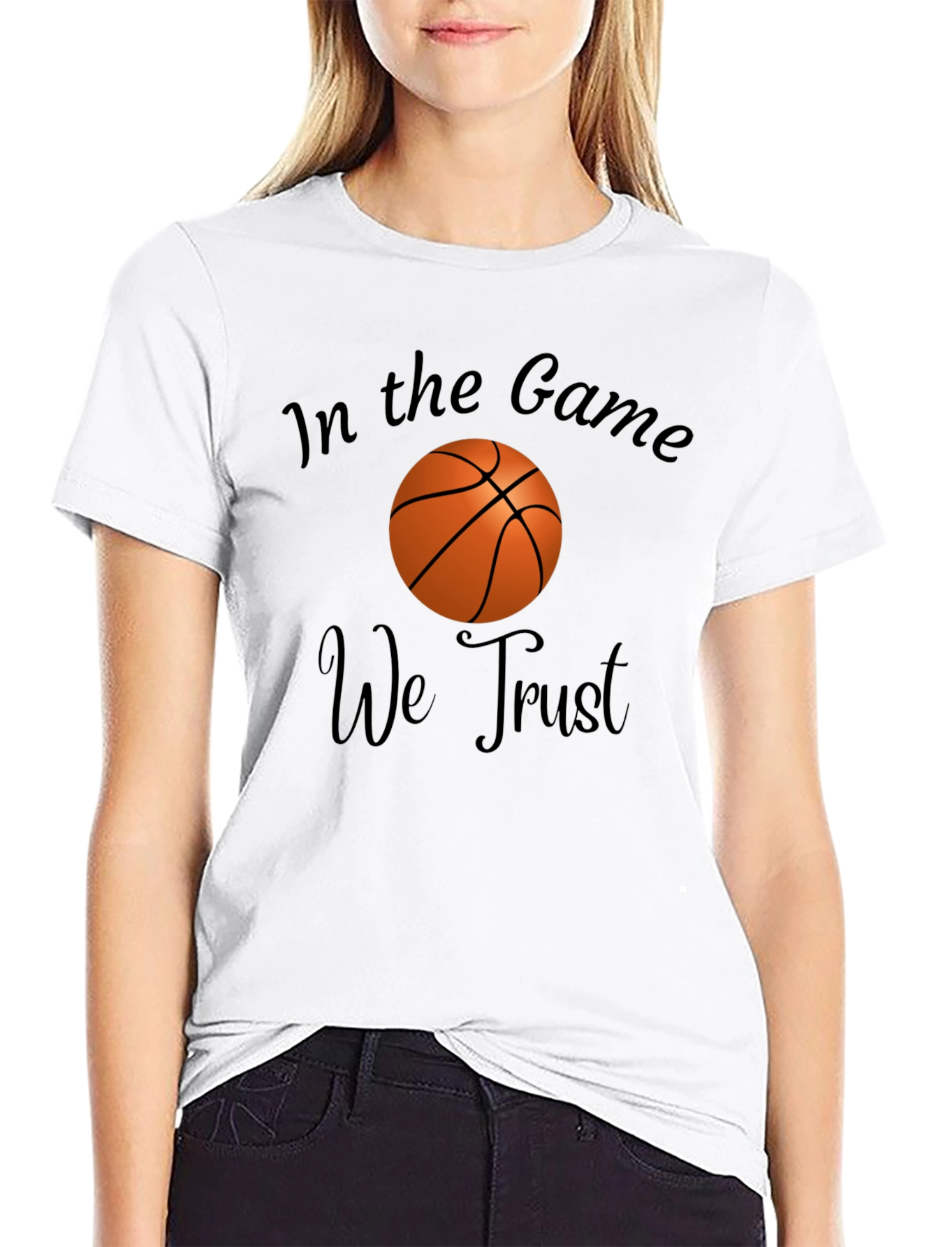 In the Game We Trust Basketball Graphic T-Shirt