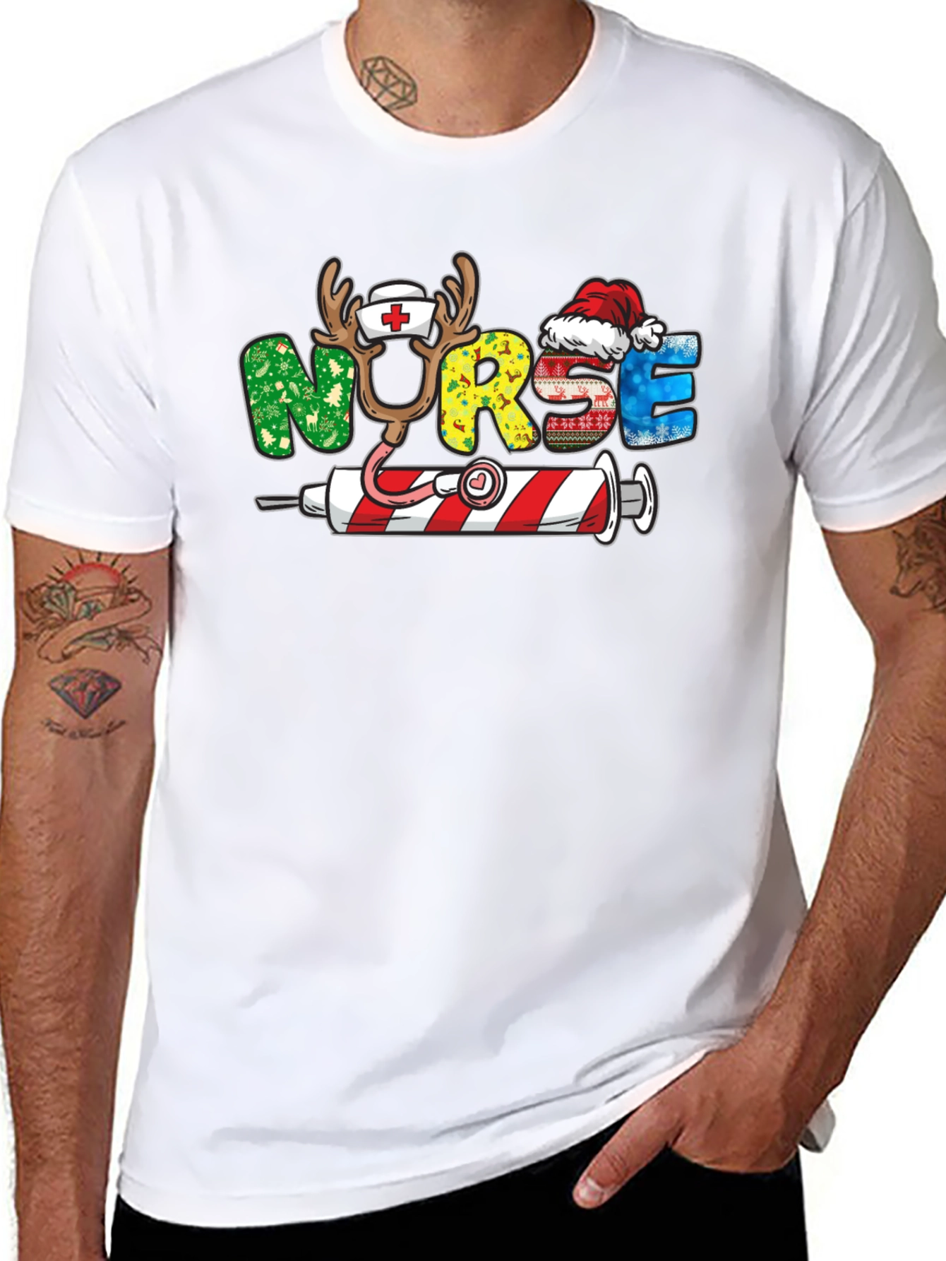 Christmas Nurse Graphic Tee