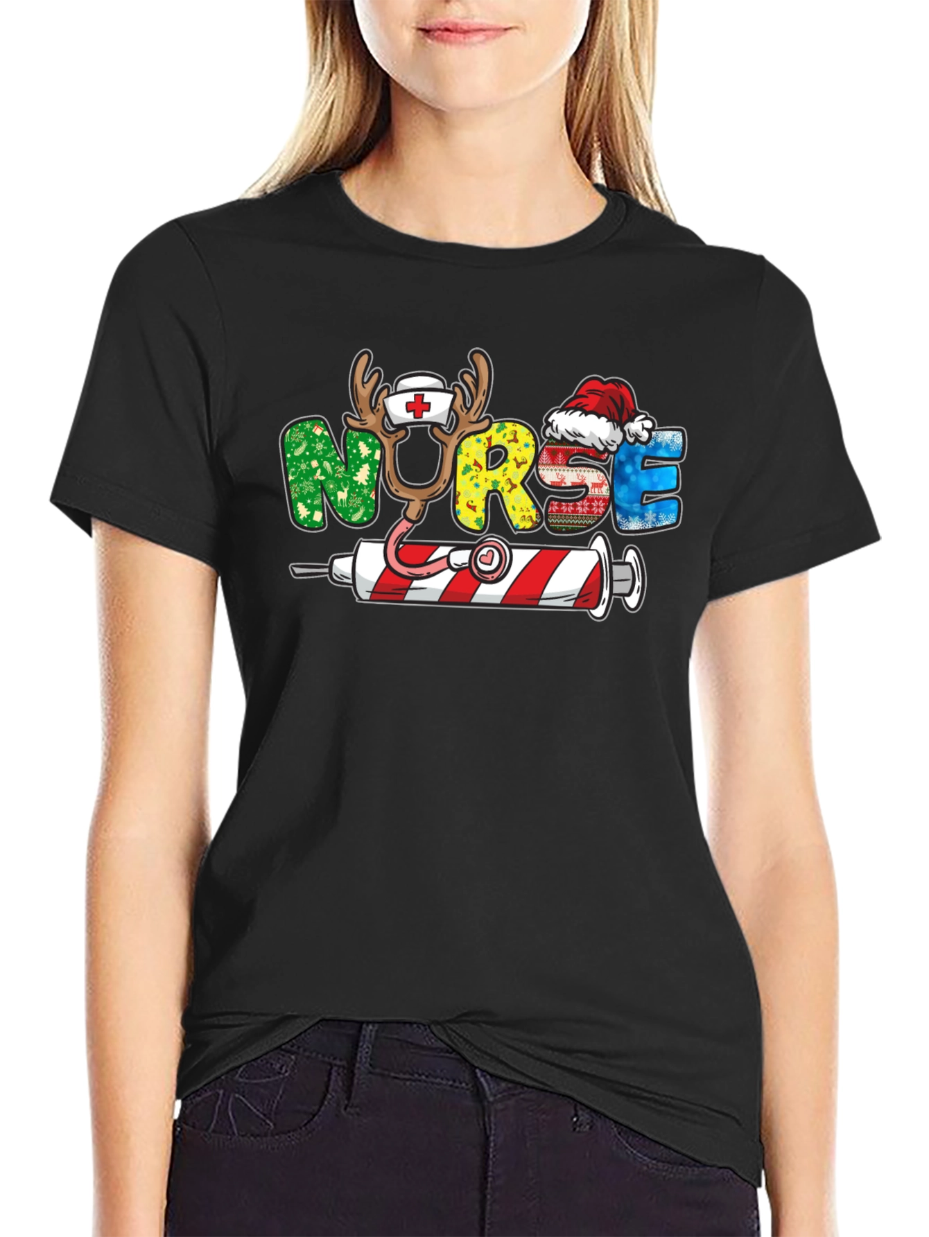 Christmas Nurse Graphic Tee