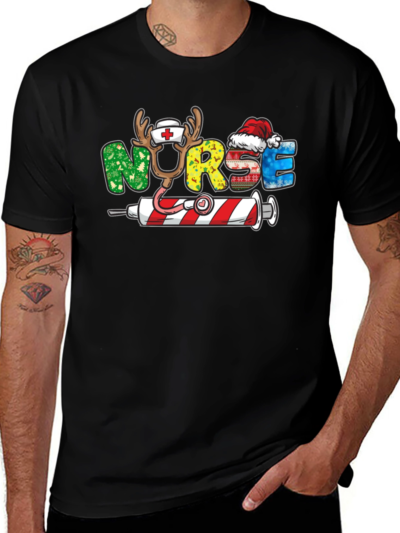 Christmas Nurse Graphic Tee