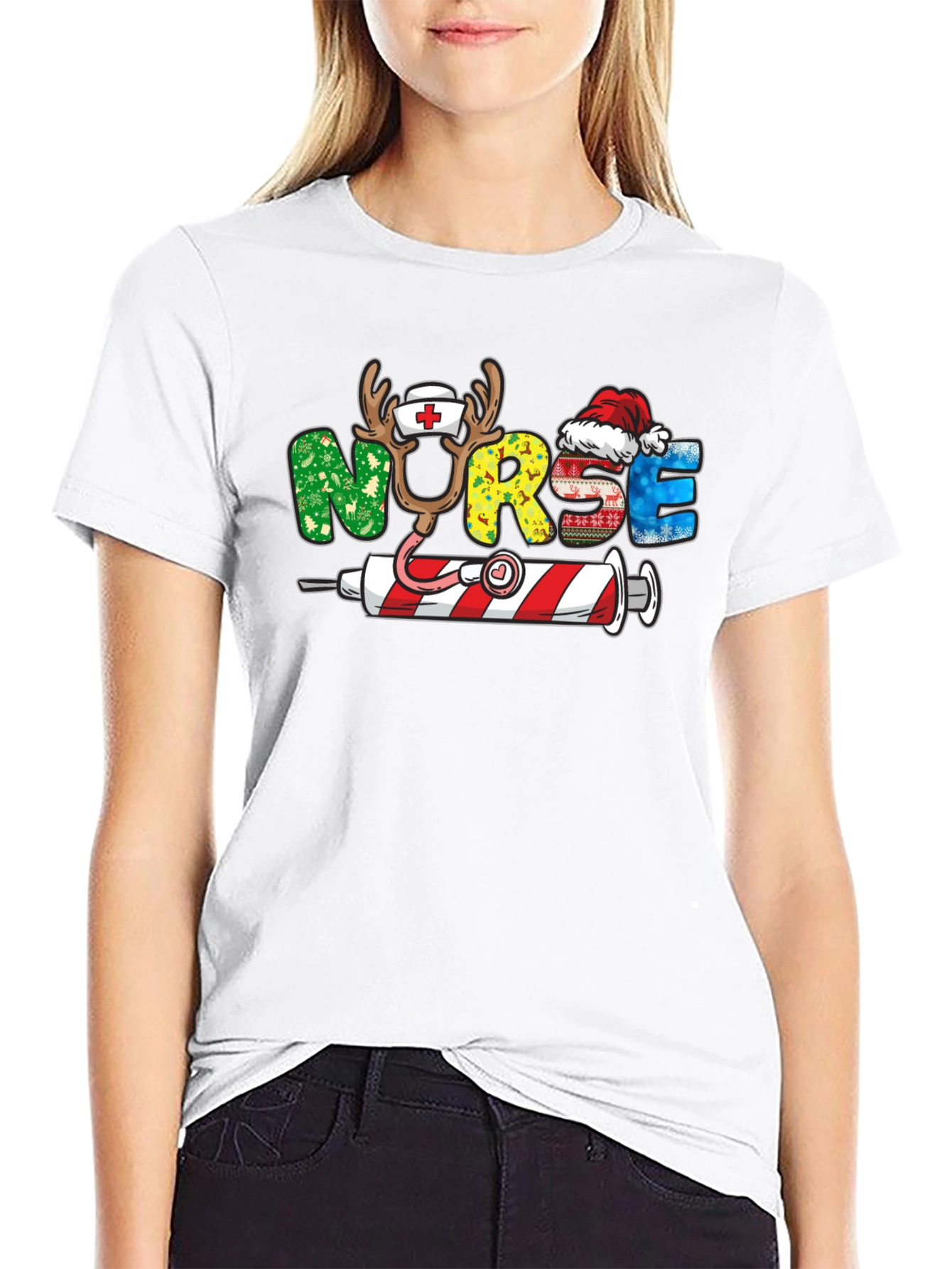 Christmas Nurse Graphic Tee