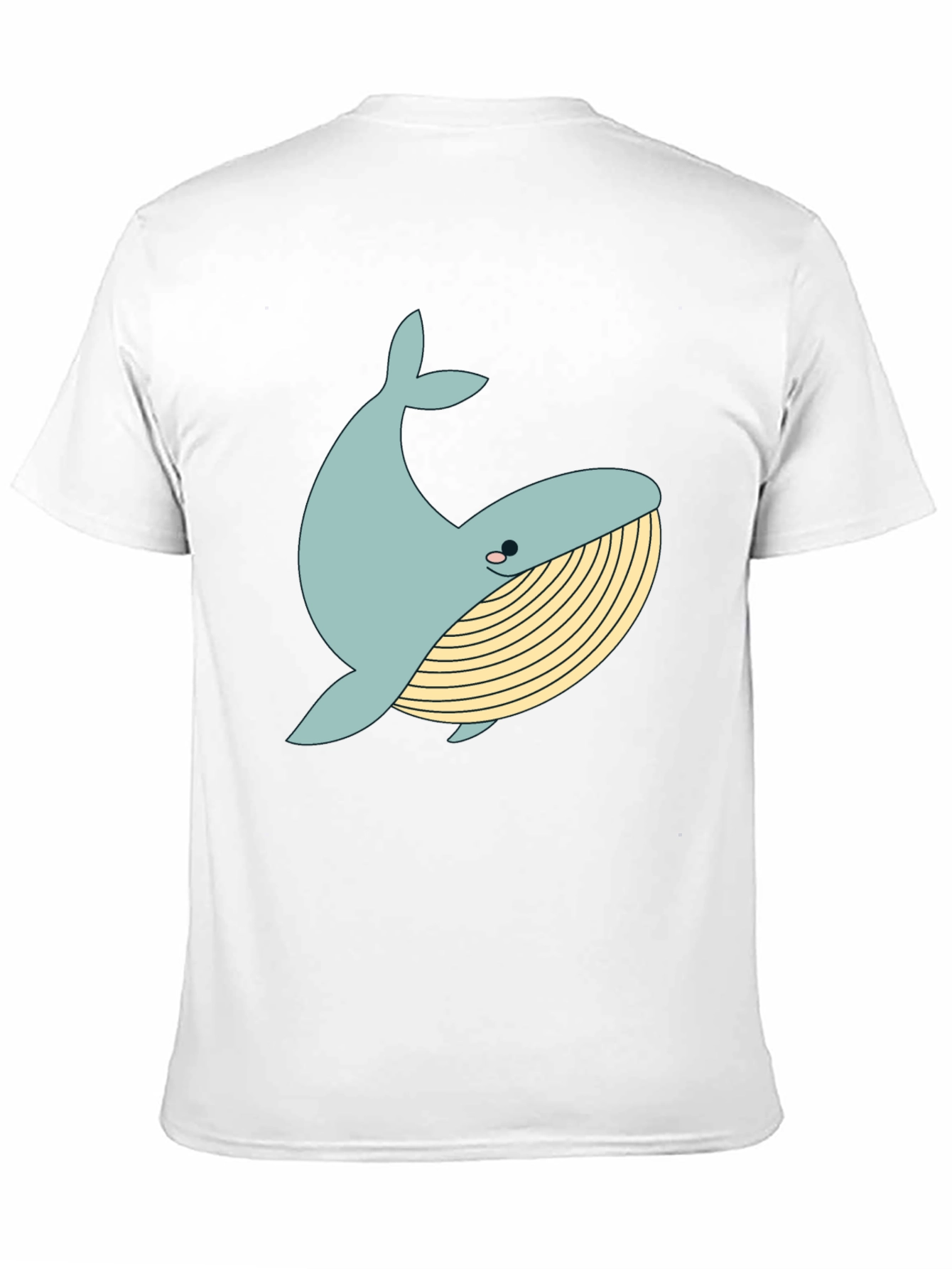 Whimsical Whale Graphic Tee - Black Cotton Blend