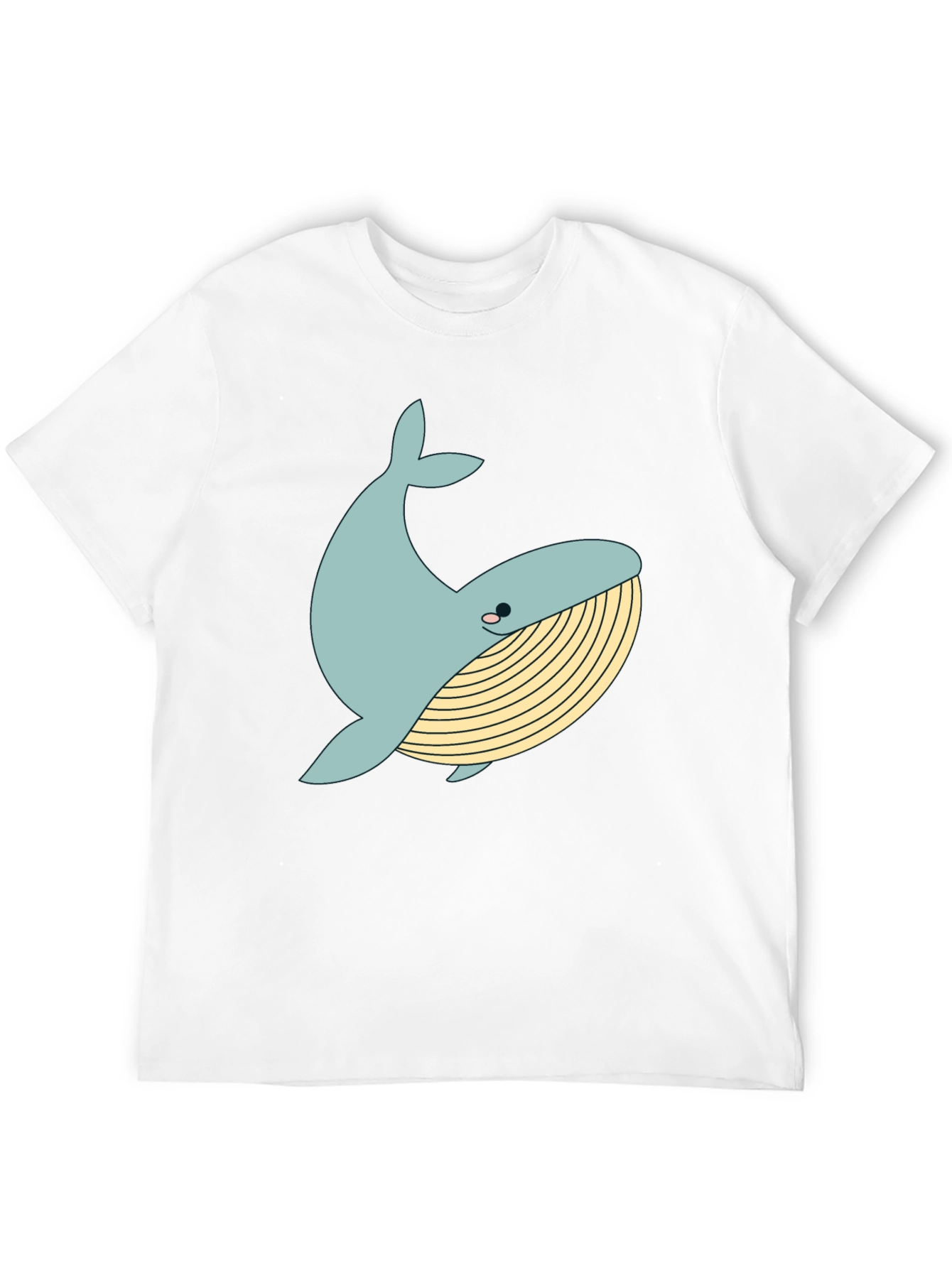 Whimsical Whale Graphic Tee - Black Cotton Blend