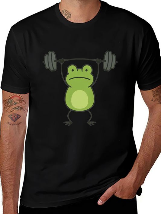 Frog Lifting Weights T-Shirt - Gym Humor Tee