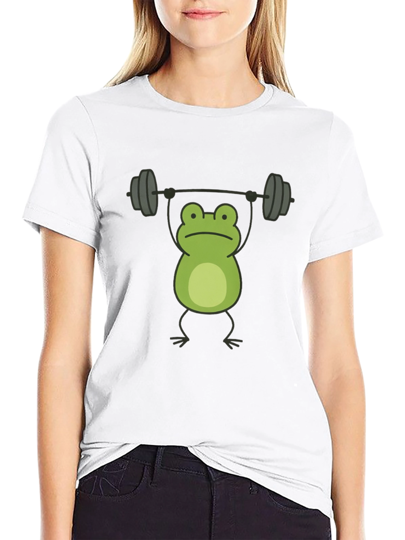 Frog Lifting Weights T-Shirt - Gym Humor Tee