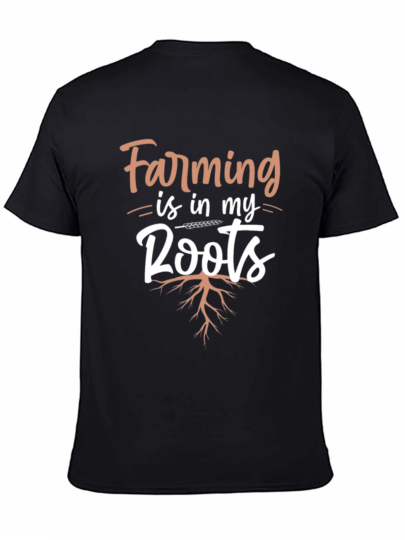 Farming Roots Graphic T-Shirt - Black