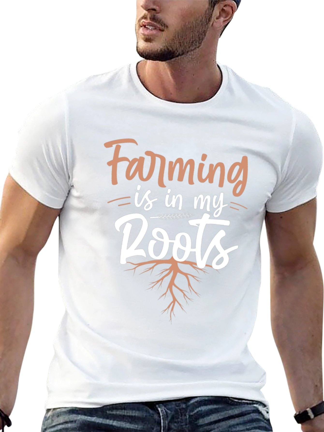 Farming Roots Graphic T-Shirt - Black