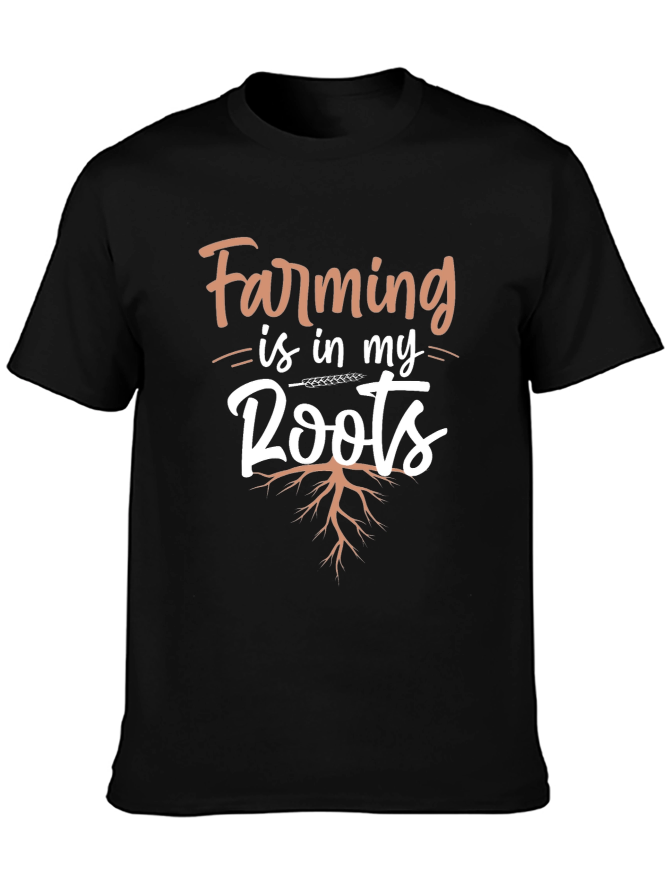 Farming Roots Graphic T-Shirt - Black