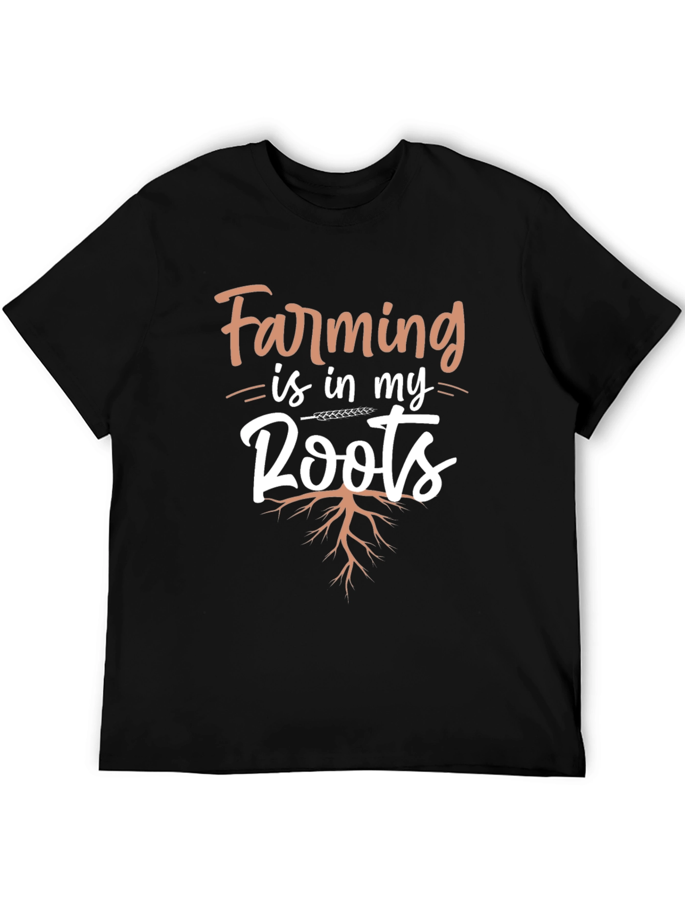 Farming Roots Graphic T-Shirt - Black