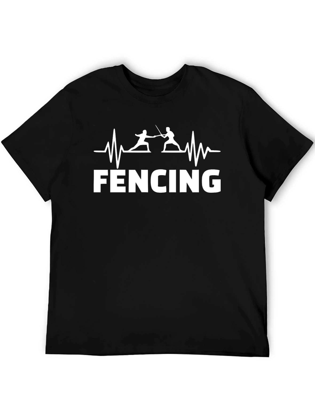 Fencing Heartbeat Graphic T-Shirt