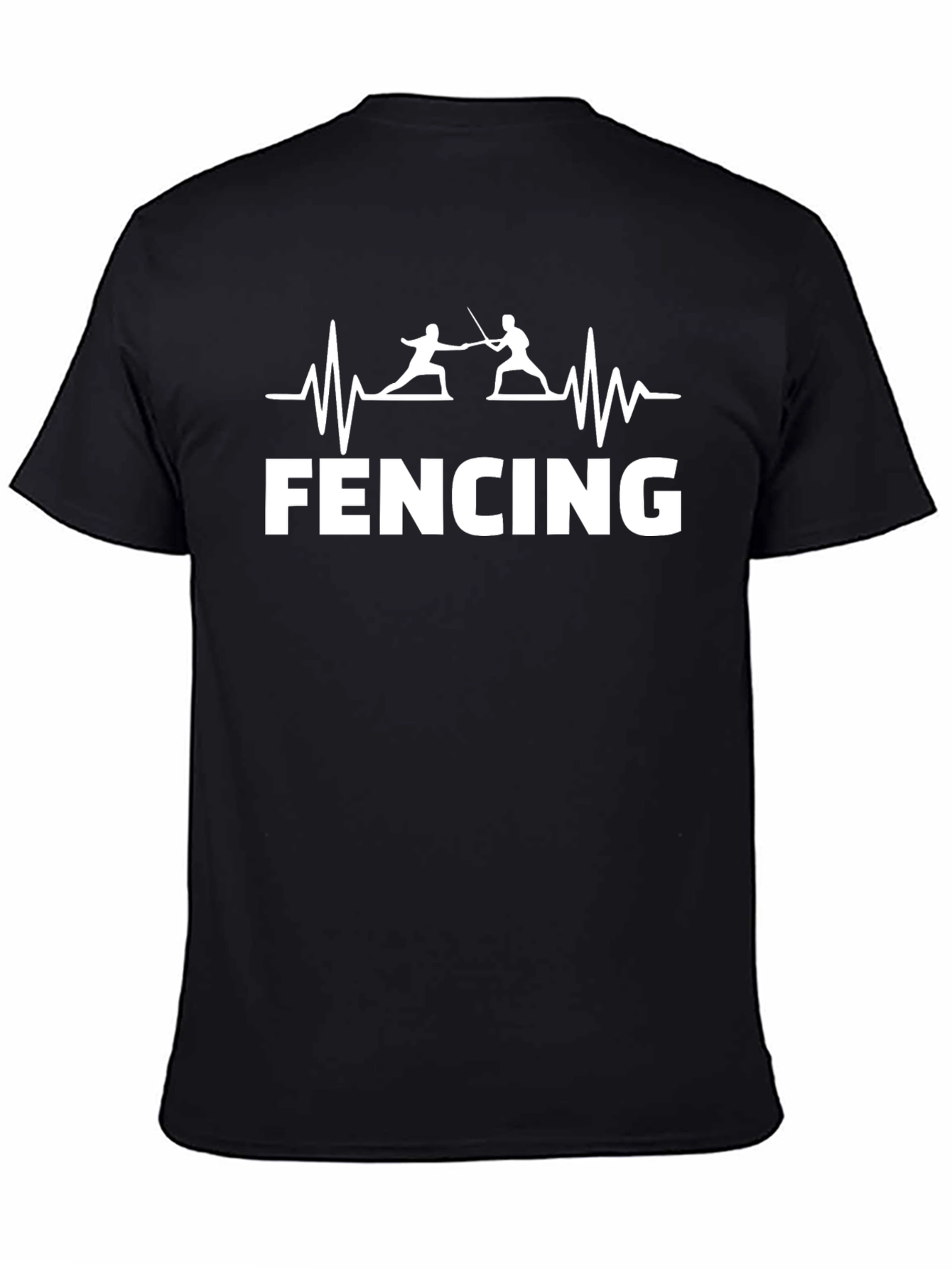 Fencing Heartbeat Graphic T-Shirt