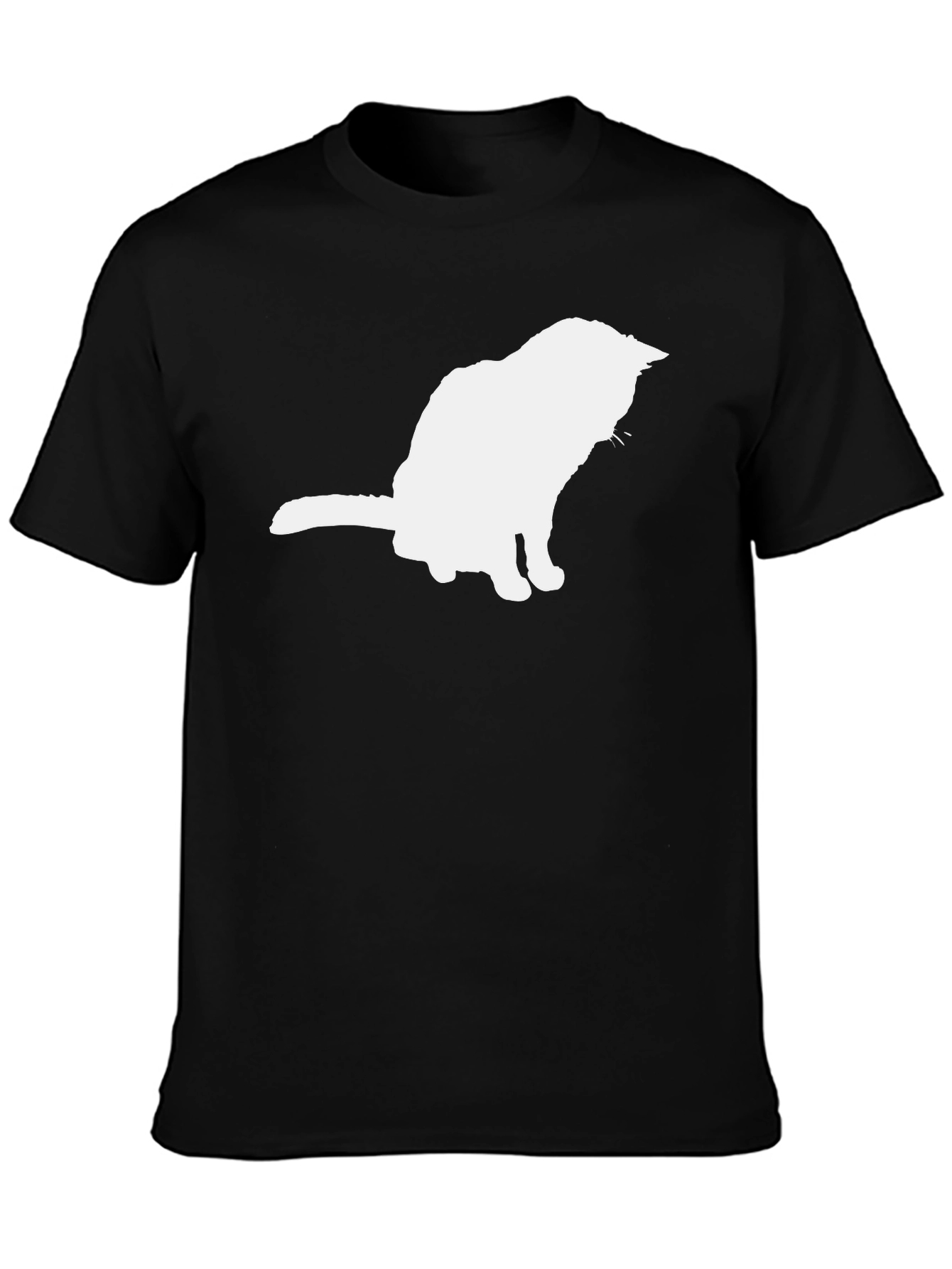 Cat Silhouette Black T-Shirt