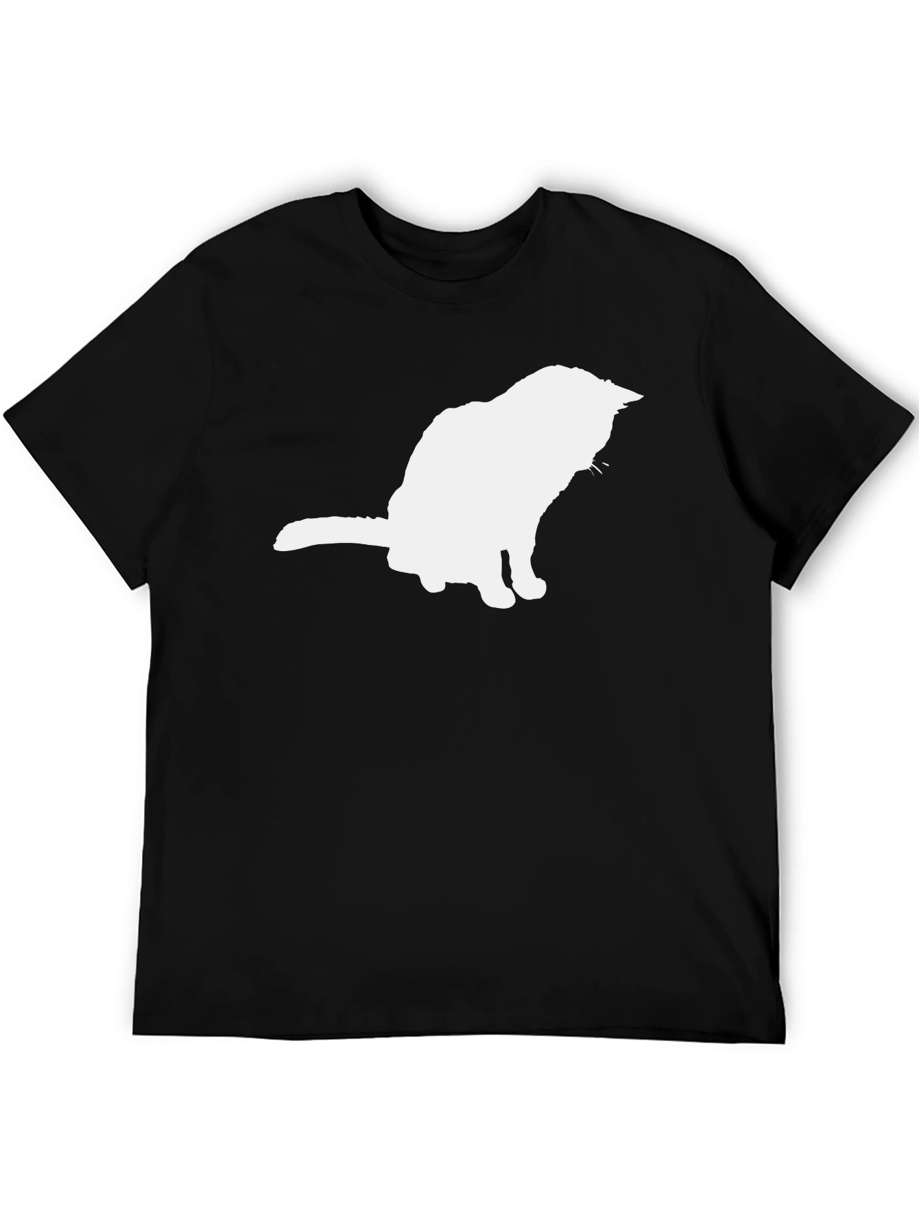 Cat Silhouette Black T-Shirt