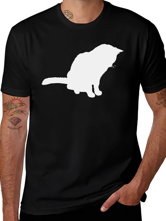 Cat Silhouette Black T-Shirt