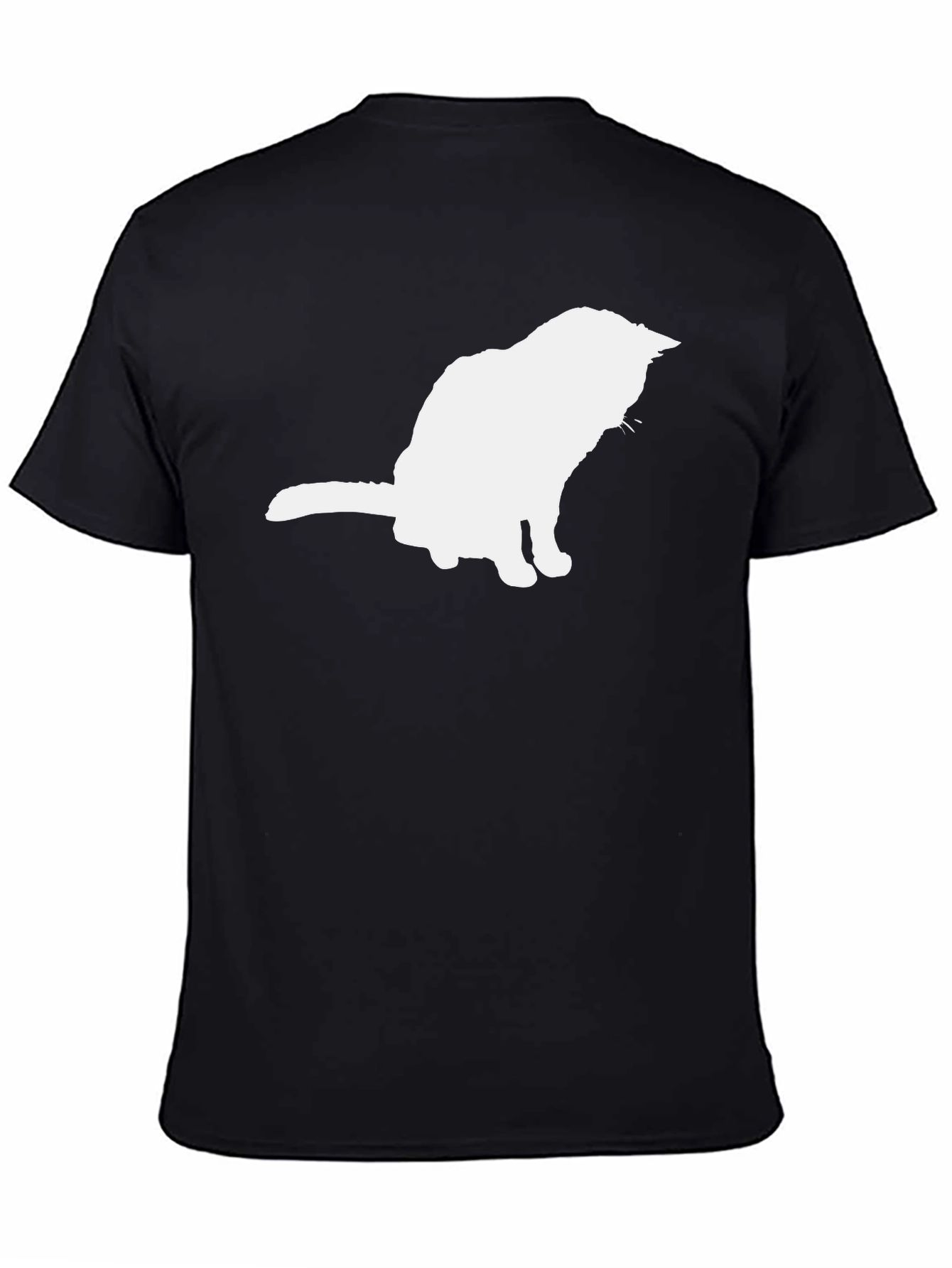 Cat Silhouette Black T-Shirt