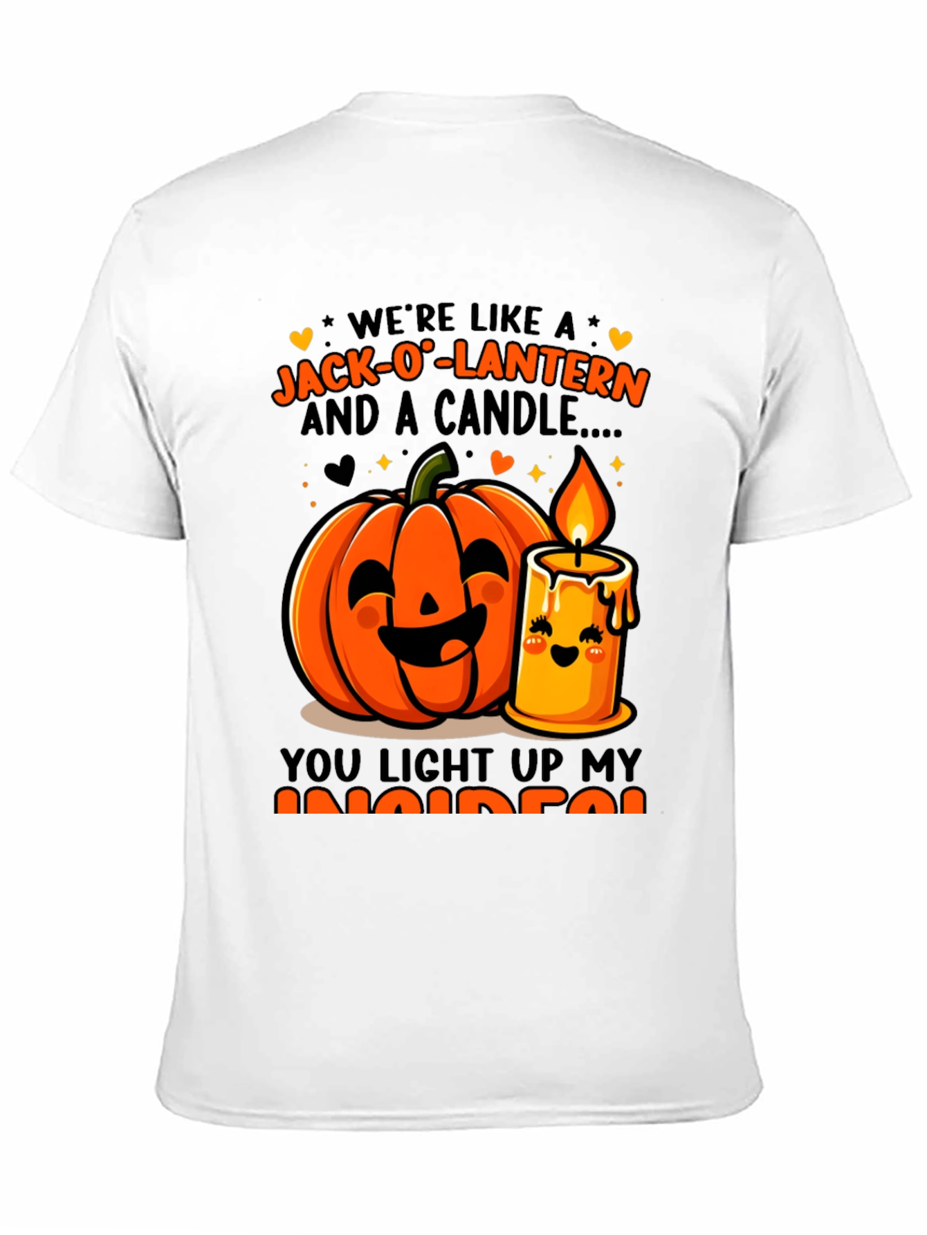 Jack-O-Lantern & Candle Halloween Graphic T-Shirt