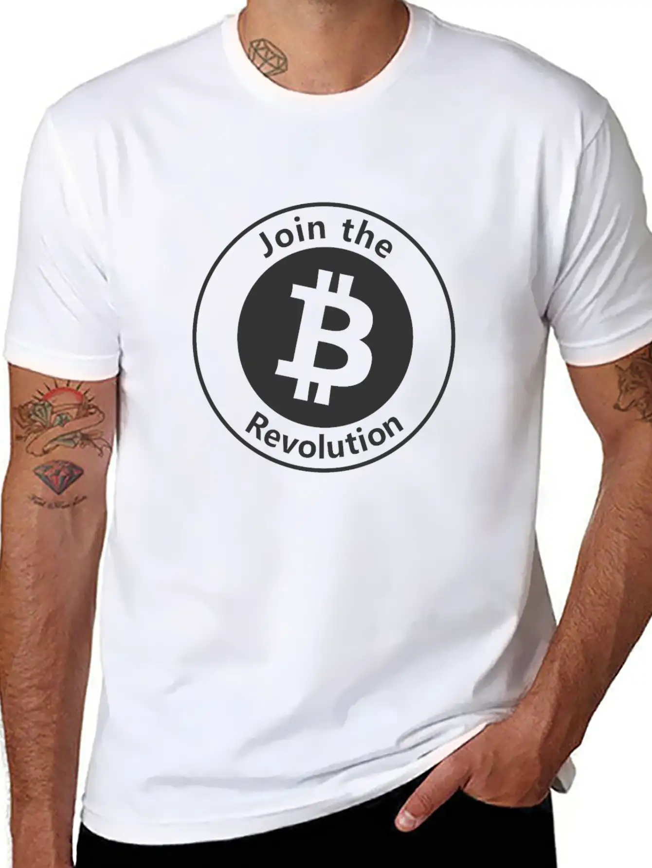 Join The Bitcoin Revolution Unisex Casual T-Shirt – Clean Design For Daily Comfort