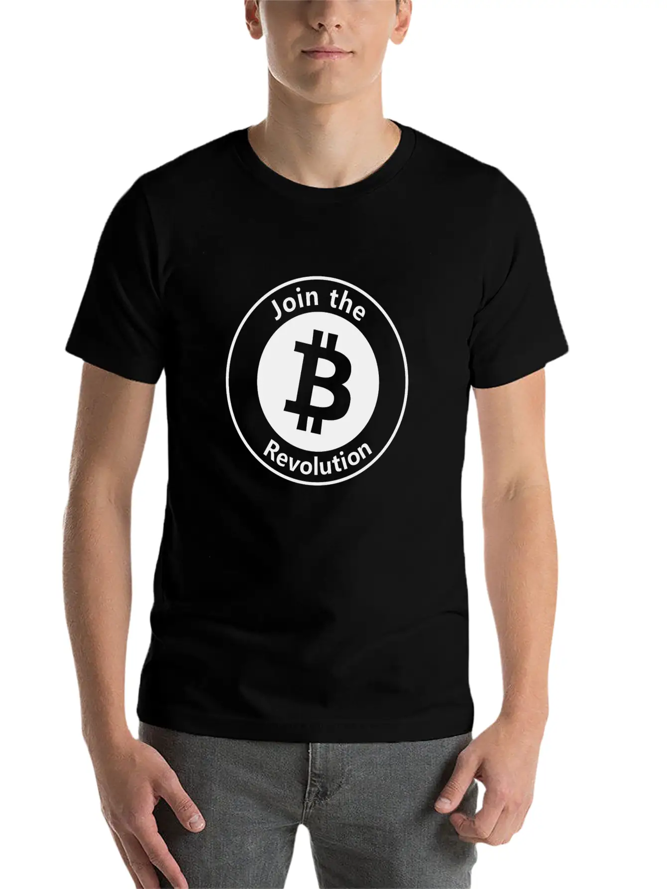 Join The Bitcoin Revolution Unisex Casual T-Shirt – Clean Design For Daily Comfort